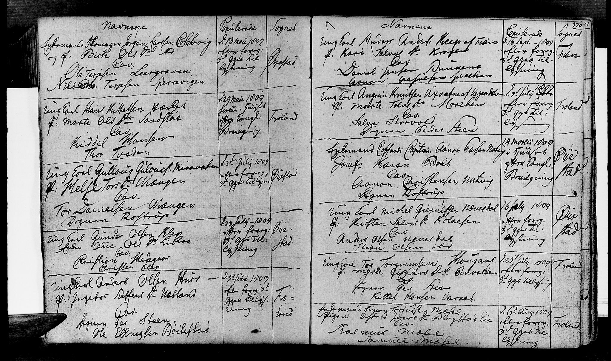 Øyestad sokneprestkontor, AV/SAK-1111-0049/F/Fa/L0011: Ministerialbok nr. A 11, 1805-1824, s. 370