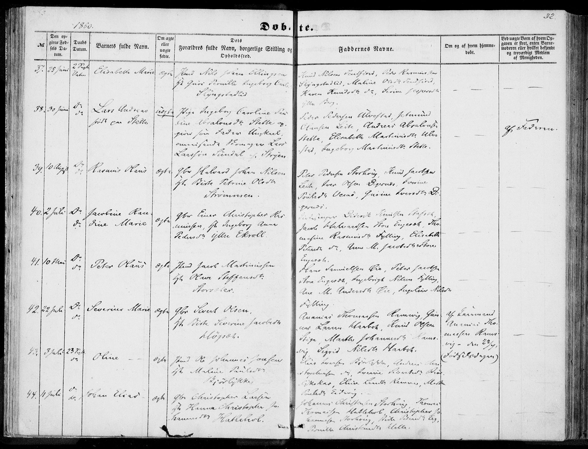 Ministerialprotokoller, klokkerbøker og fødselsregistre - Møre og Romsdal, AV/SAT-A-1454/524/L0354: Ministerialbok nr. 524A06, 1857-1863, s. 32