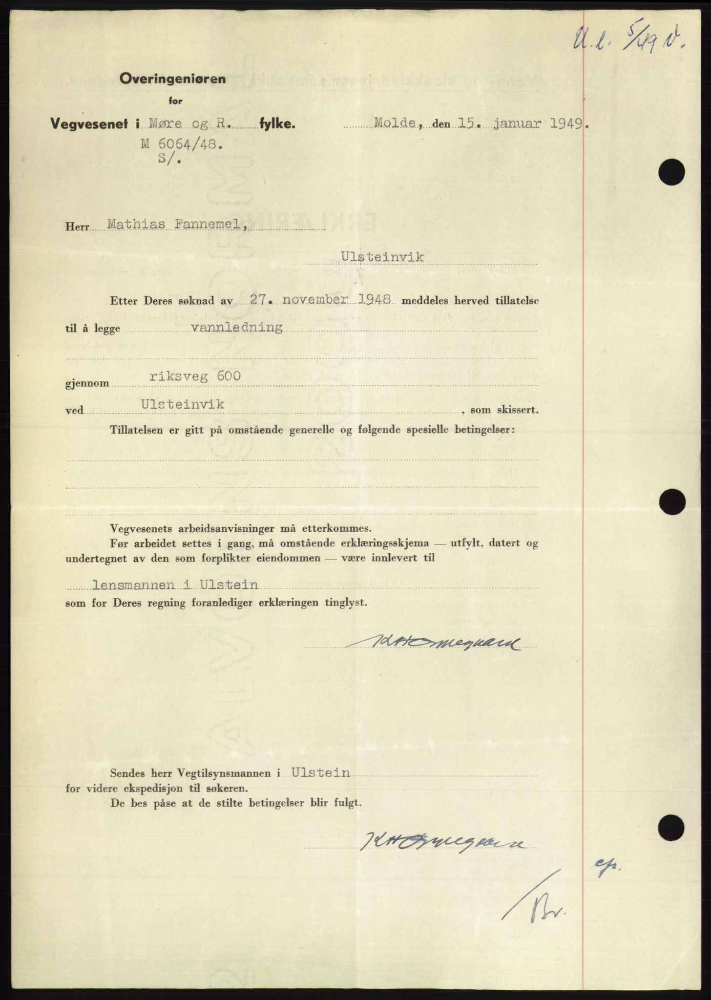 Søre Sunnmøre sorenskriveri, AV/SAT-A-4122/1/2/2C/L0116: Pantebok nr. 4B, 1948-1949, Dagboknr: 202/1949