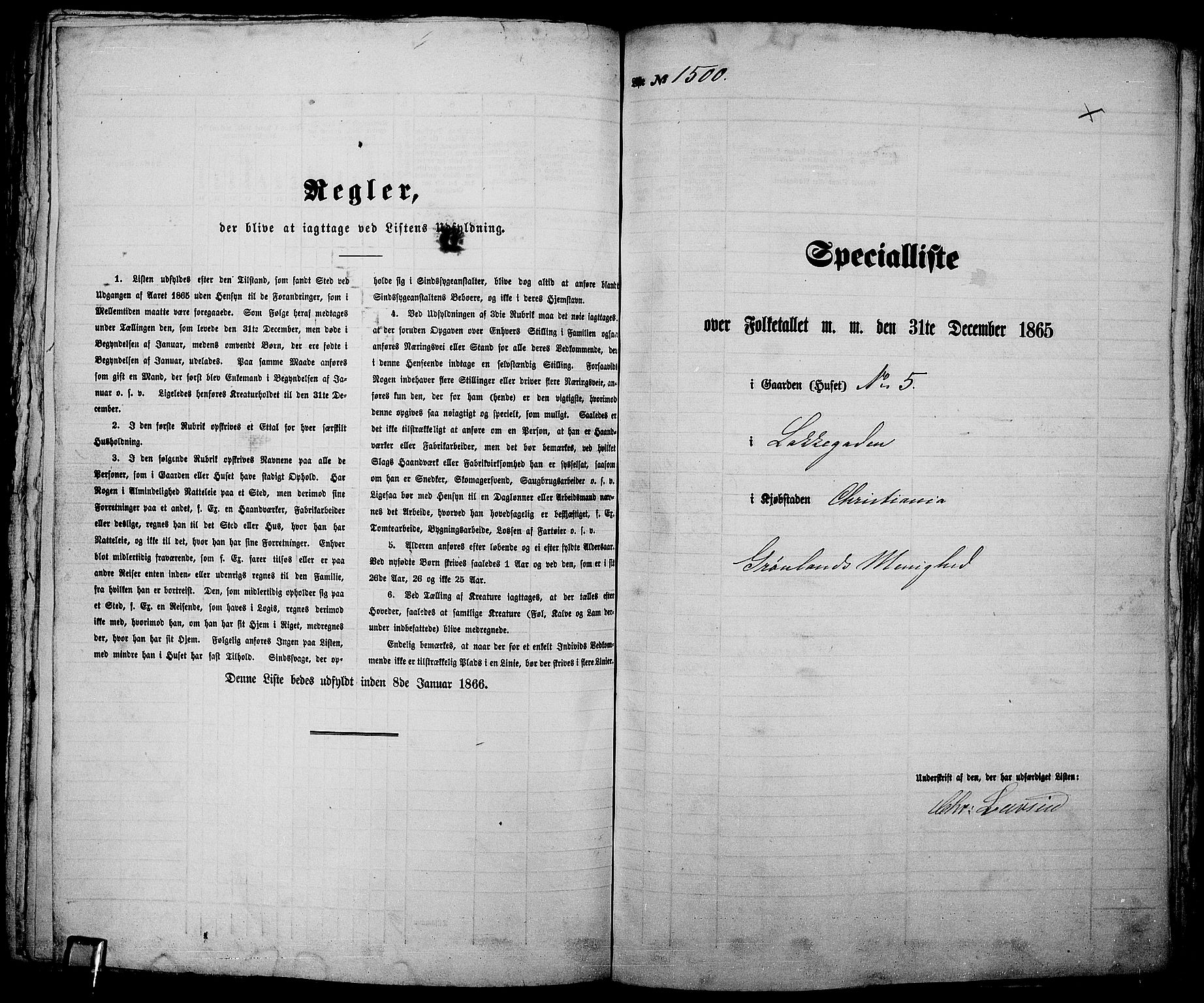 RA, Folketelling 1865 for 0301 Kristiania kjøpstad, 1865, s. 3402