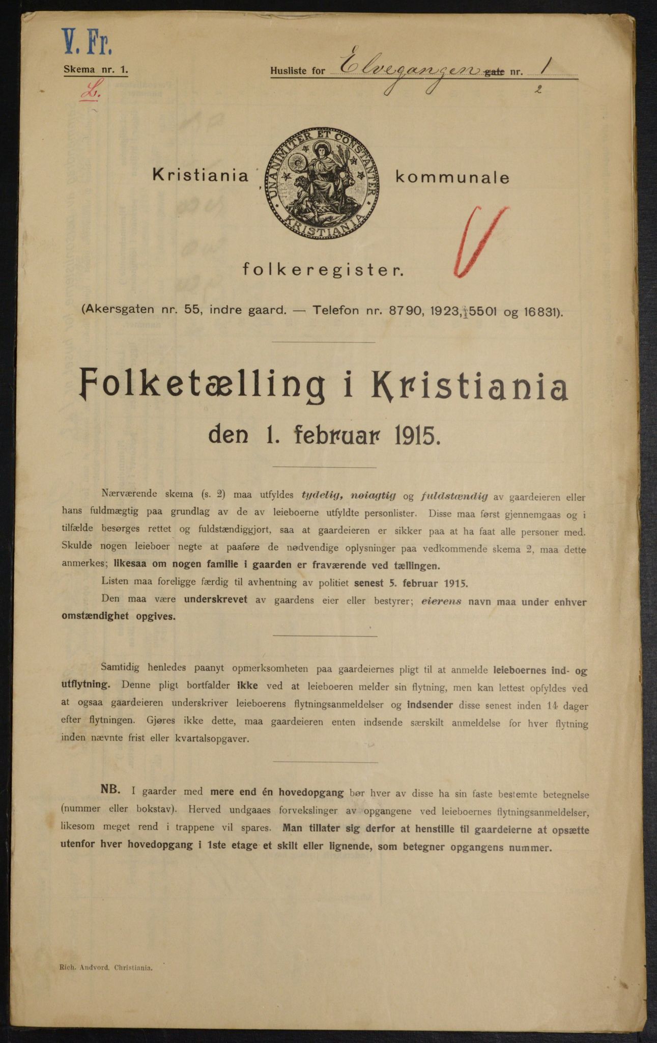 OBA, Kommunal folketelling 1.2.1915 for Kristiania, 1915, s. 20440