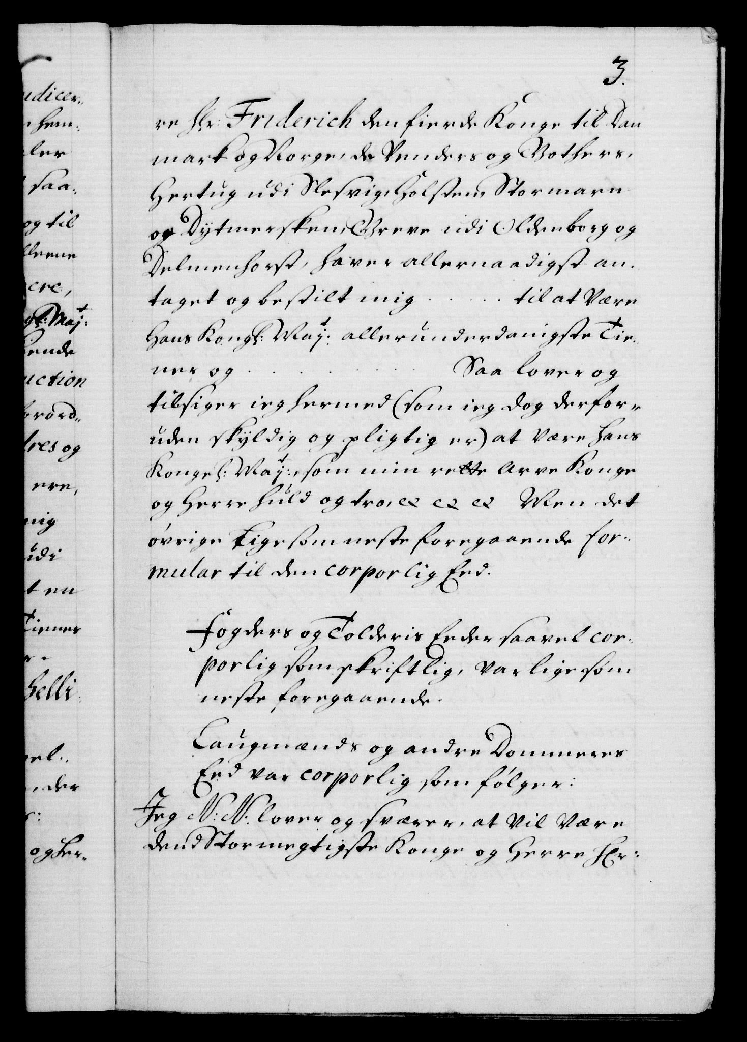 Danske Kanselli 1572-1799, AV/RA-EA-3023/F/Fc/Fca/Fcab/L0016: Norske tegnelser, 1699-1703, s. 3a