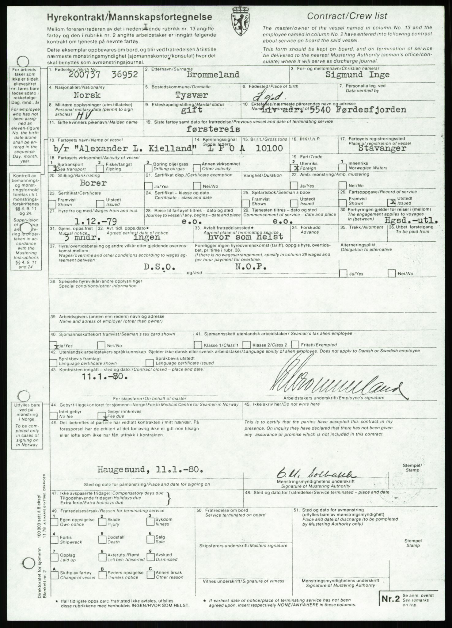 Justisdepartementet, Granskningskommisjonen ved Alexander Kielland-ulykken 27.3.1980, AV/RA-S-1165/D/L0007: B Stavanger Drilling A/S (Doku.liste + B1-B3 av av 4)/C Phillips Petroleum Company Norway (Doku.liste + C1-C12 av 12)/D Forex Neptune (Doku.liste + D1-D8 av 9), 1980-1981, s. 86