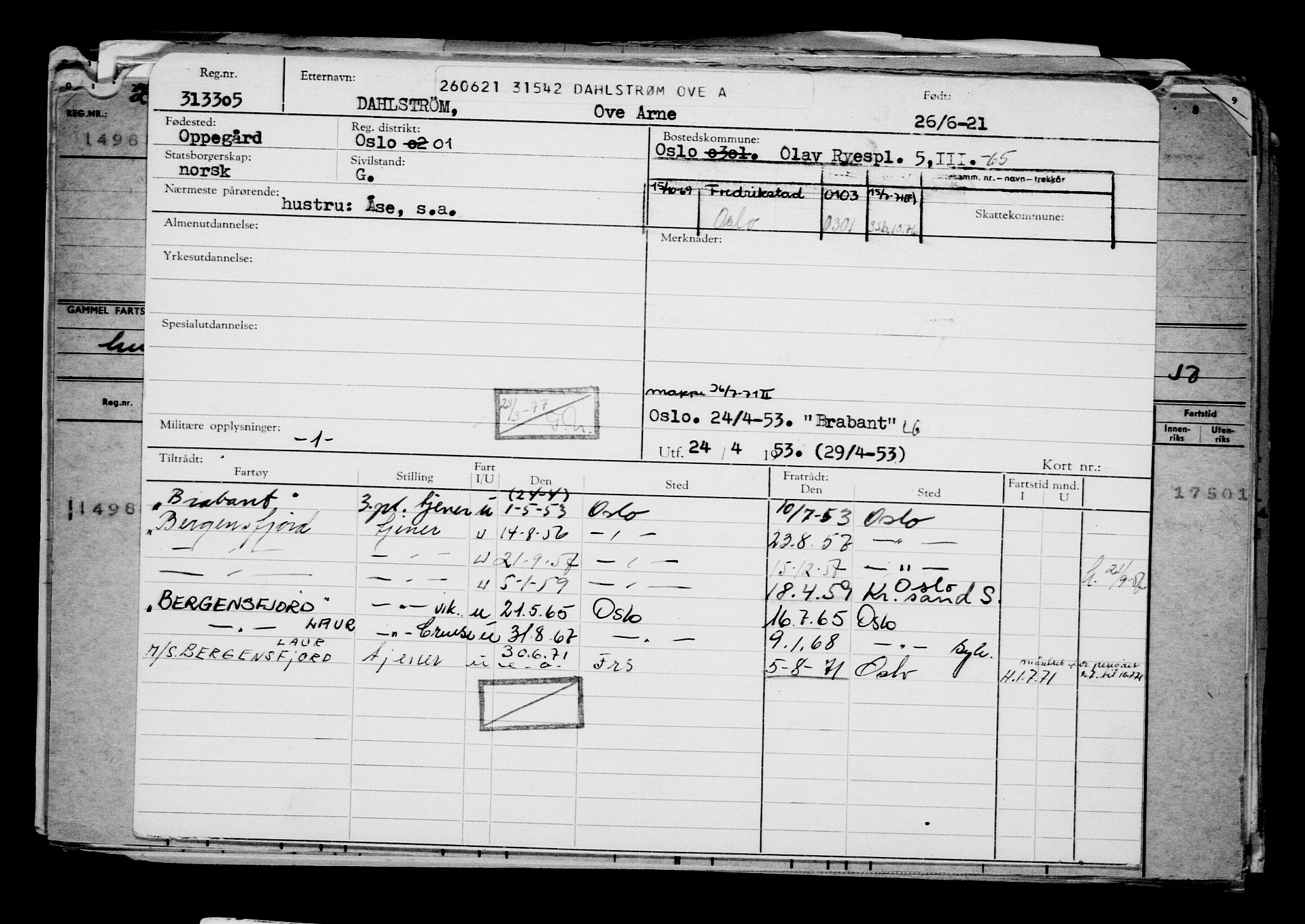 Direktoratet for sjømenn, AV/RA-S-3545/G/Gb/L0195: Hovedkort, 1921, s. 293