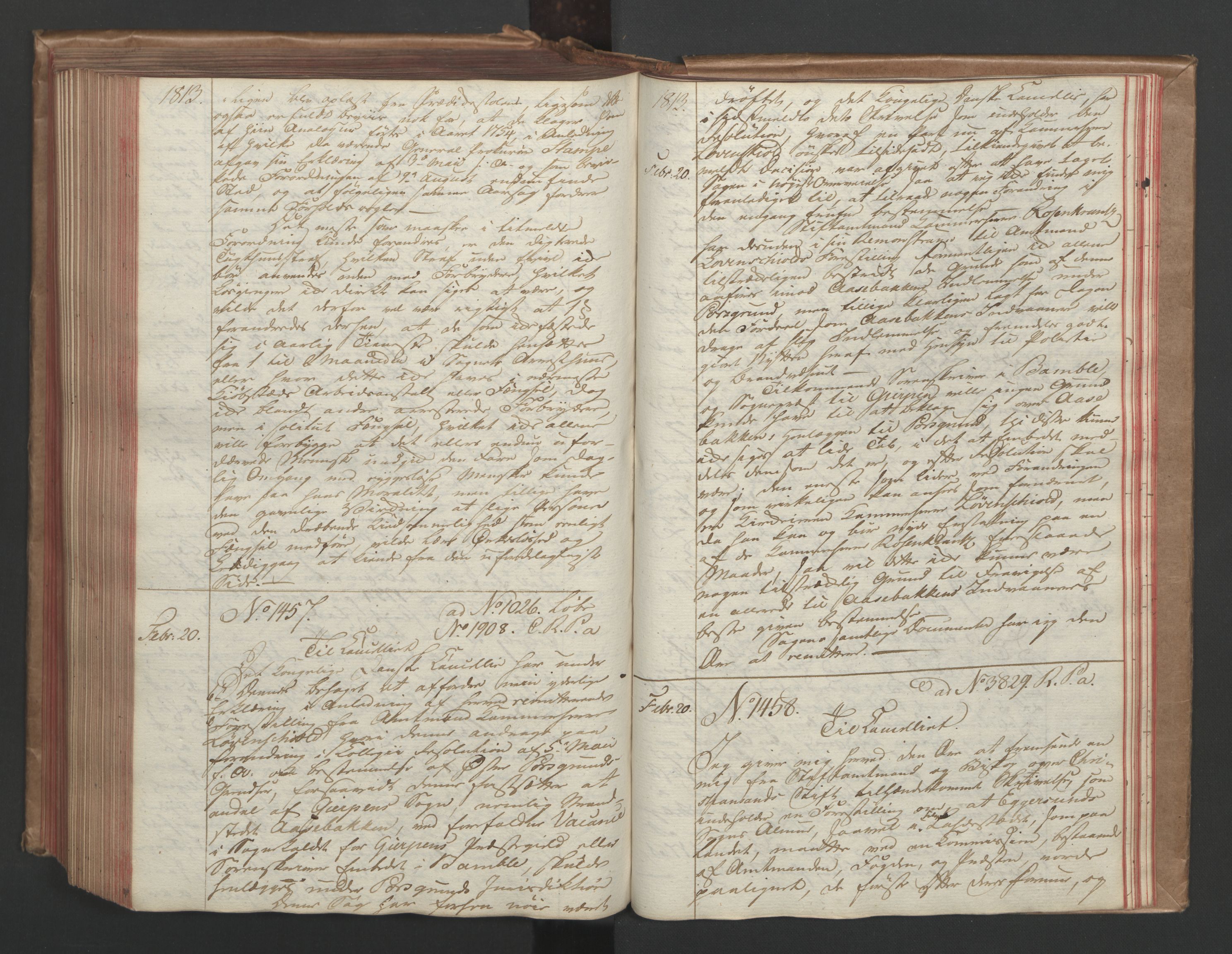 Stattholderembetet 1810-1814, 1. kontor (Kontor A), AV/RA-EA-2872/Ba/L0002: Kollegial korrespondanseprotokoll, 1811-1813, s. 352