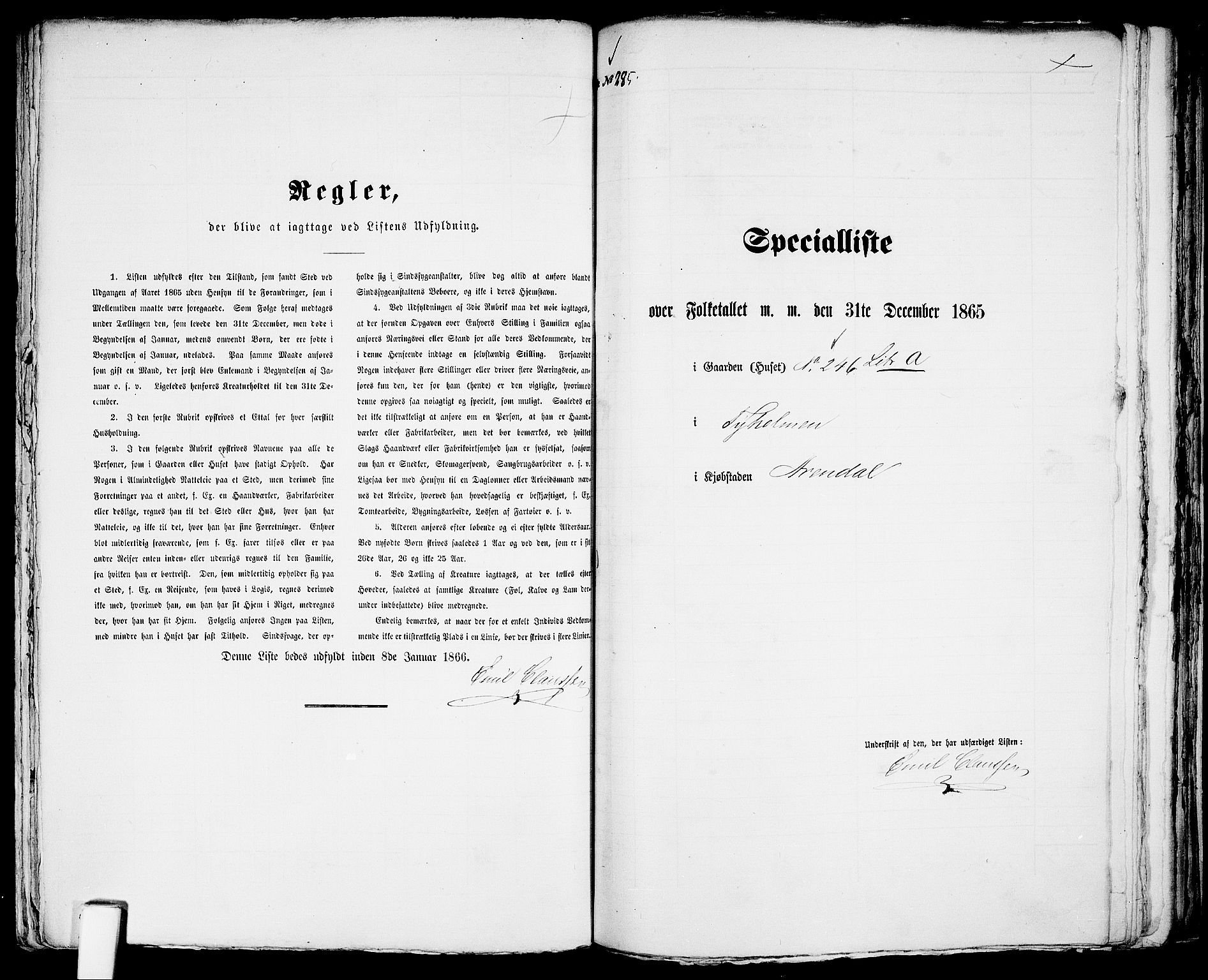 RA, Folketelling 1865 for 0903P Arendal prestegjeld, 1865, s. 578
