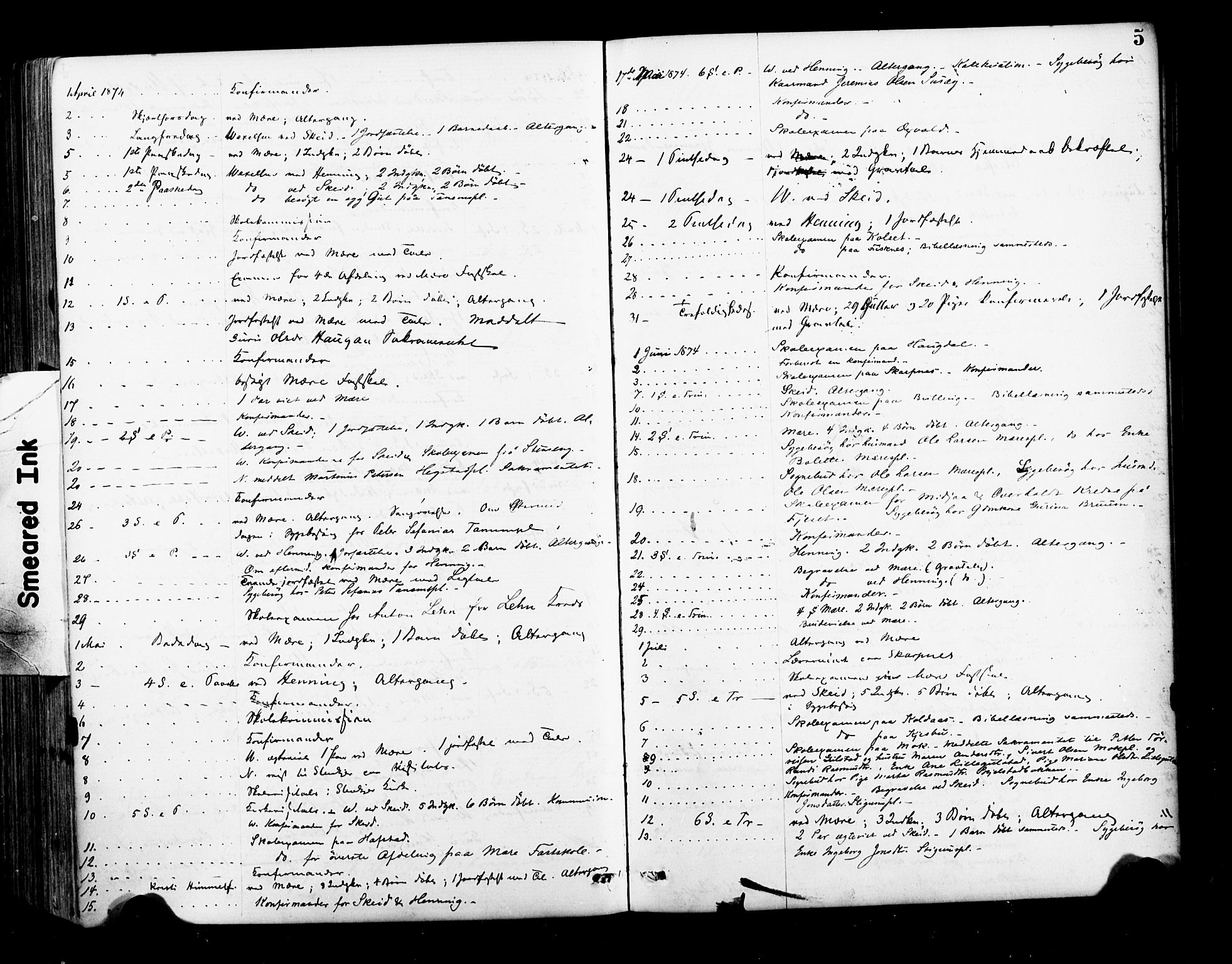 Ministerialprotokoller, klokkerbøker og fødselsregistre - Nord-Trøndelag, SAT/A-1458/735/L0348: Ministerialbok nr. 735A09 /1, 1873-1883, s. 5