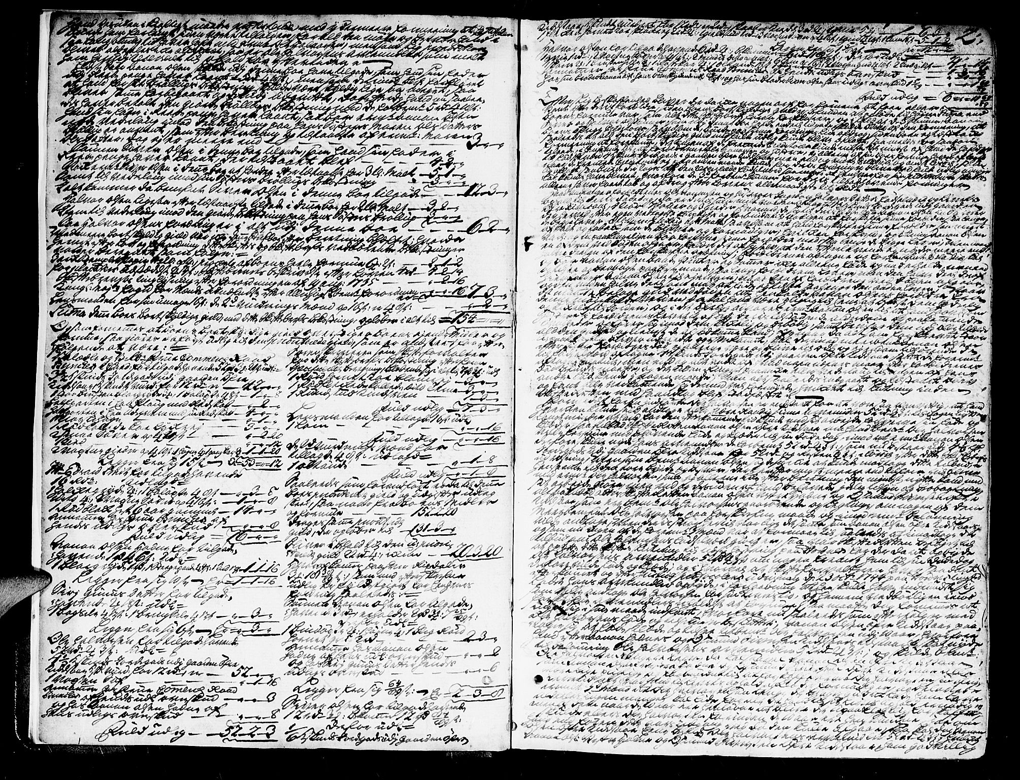 Setesdal sorenskriveri, SAK/1221-0011/H/Hc/L0006: Skifteprotokoll nr 6 med register, 1744-1755, s. 1b-2a