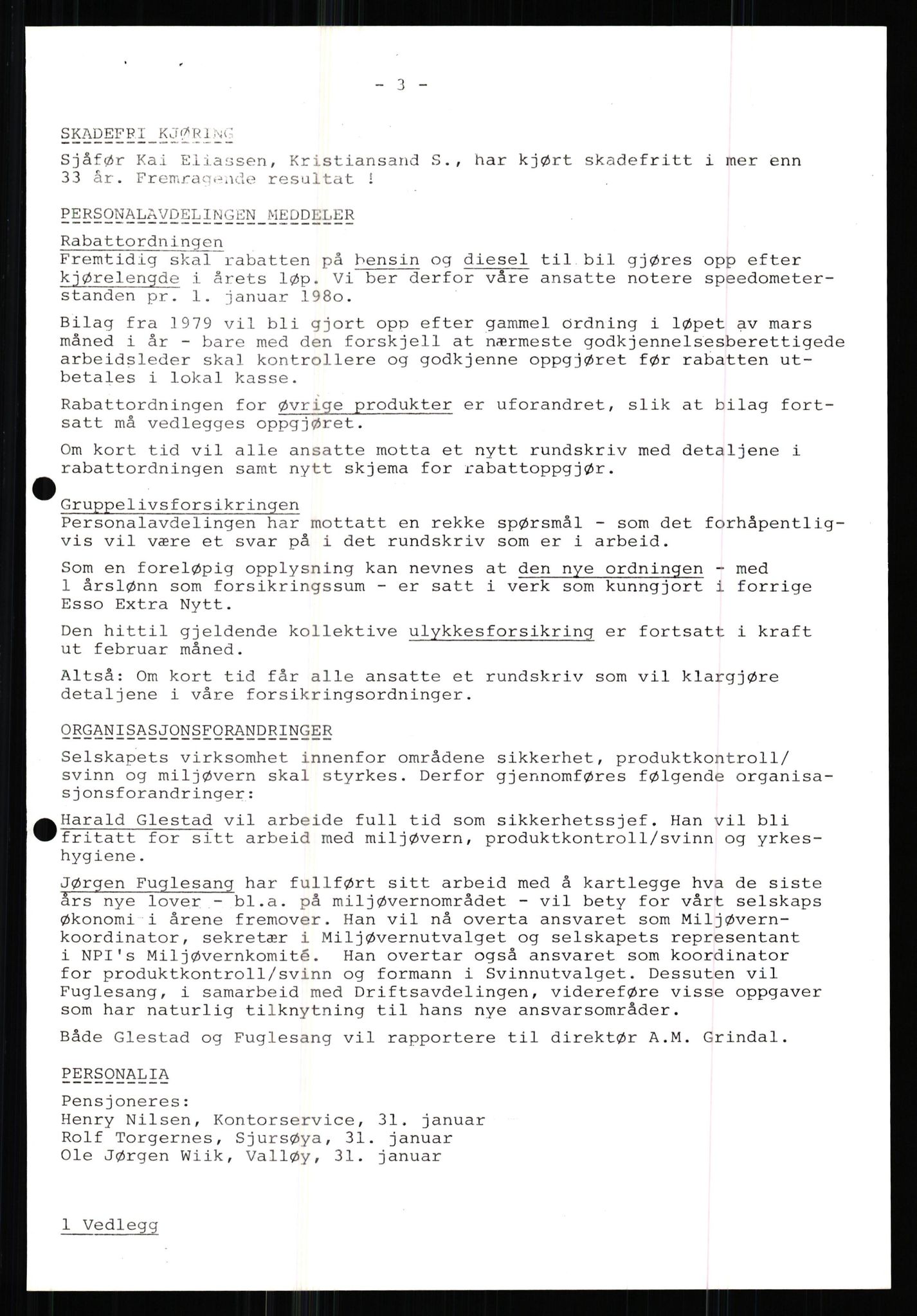 Pa 0982 - Esso Norge A/S, AV/SAST-A-100448/X/Xd/L0001: Esso Extra Nytt, 1977-1980