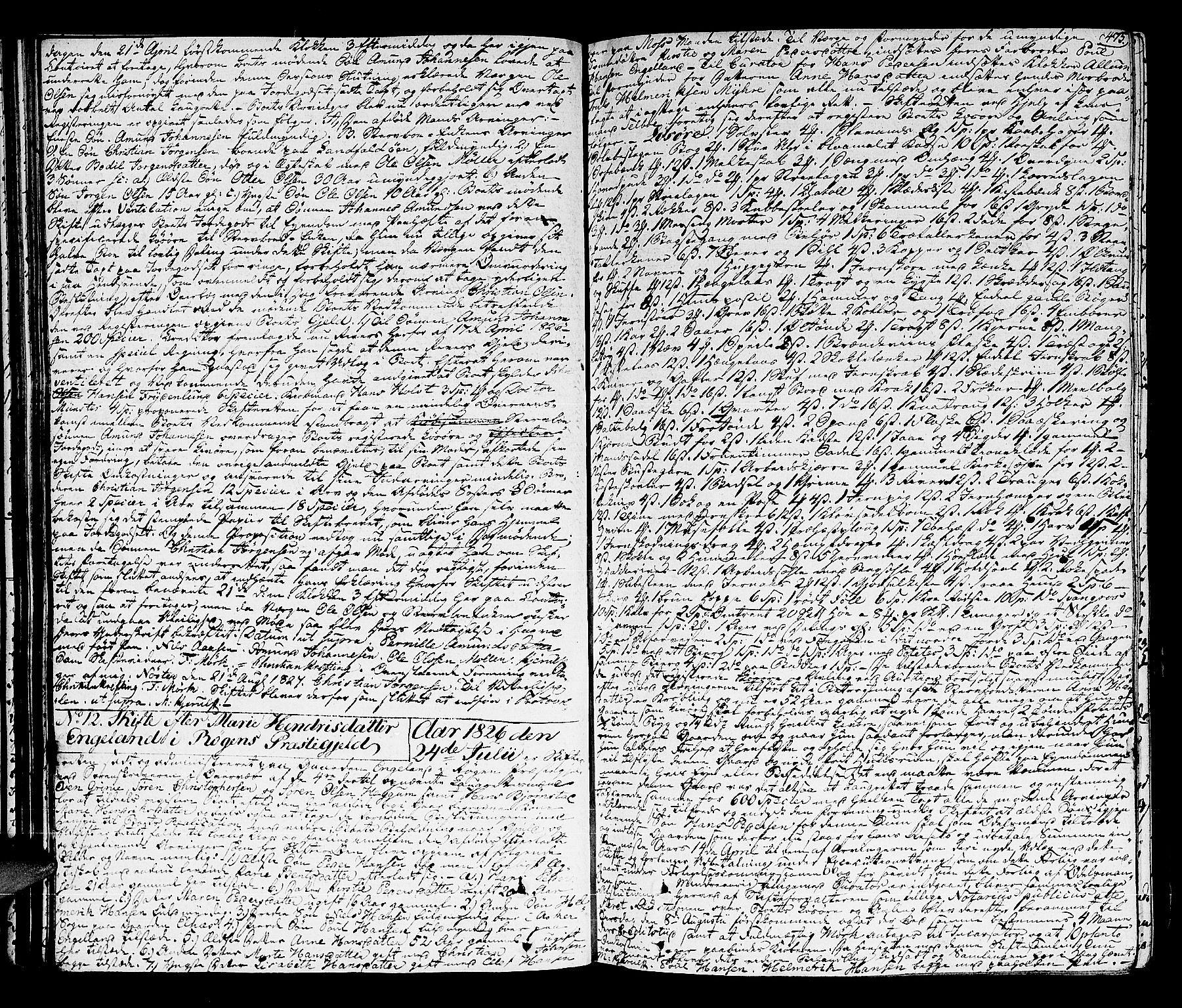 Lier, Røyken og Hurum sorenskriveri, SAKO/A-89/H/Hc/L0010a: Skifteprotokoll, 1813-1835, s. 474b-475a