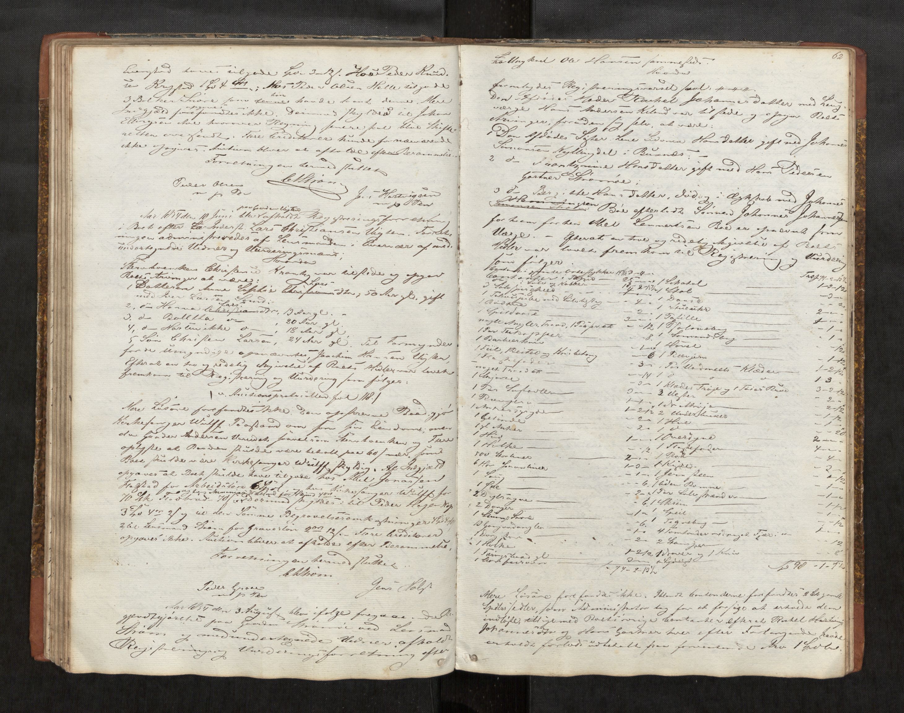 Vesterålen sorenskriveri, AV/SAT-A-4180/1/3/3C/L0001: Skifteregistreringsprotokoll, 1846-1859, s. 62