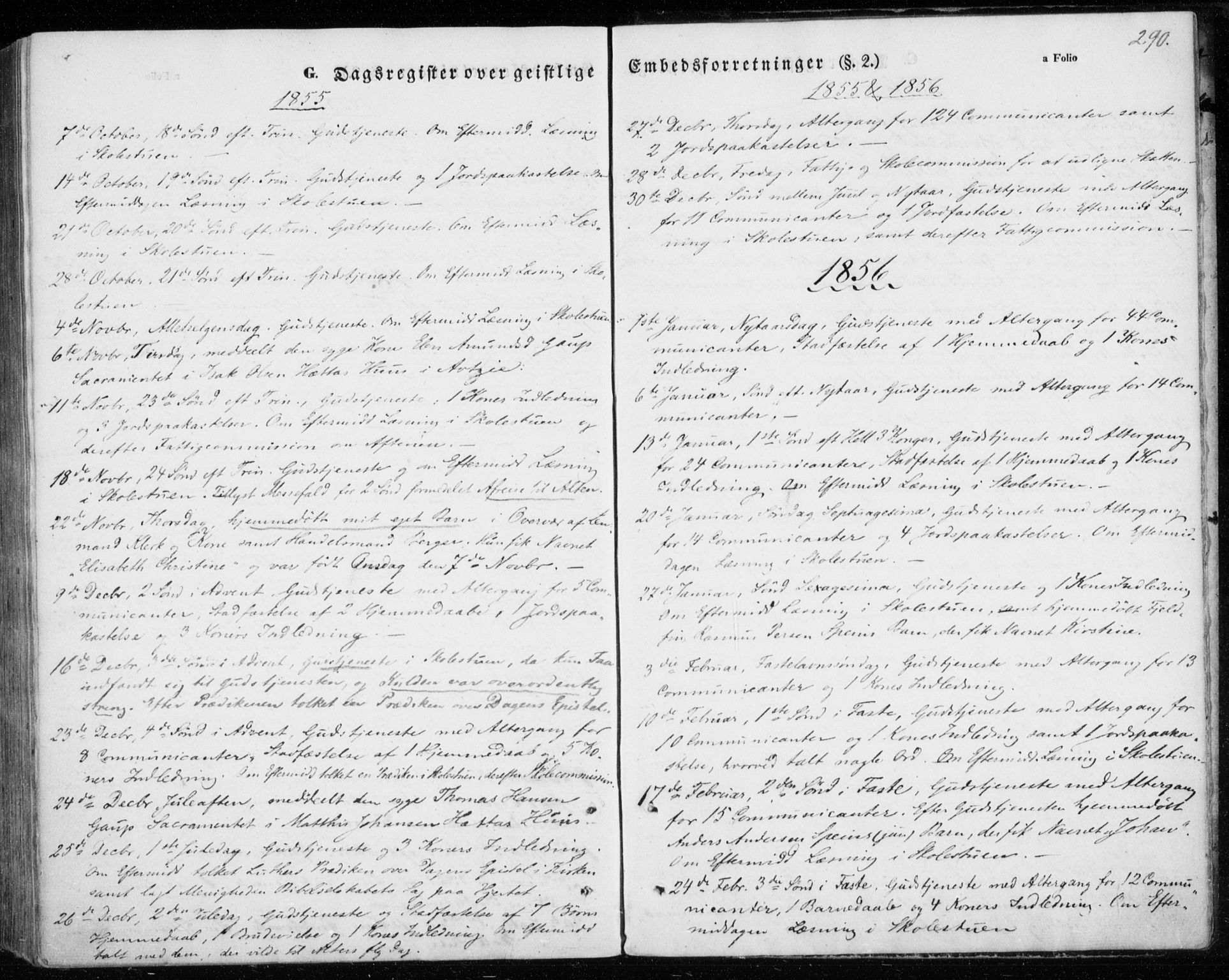 Kautokeino sokneprestembete, SATØ/S-1340/H/Ha/L0002.kirke: Ministerialbok nr. 2, 1843-1861, s. 290