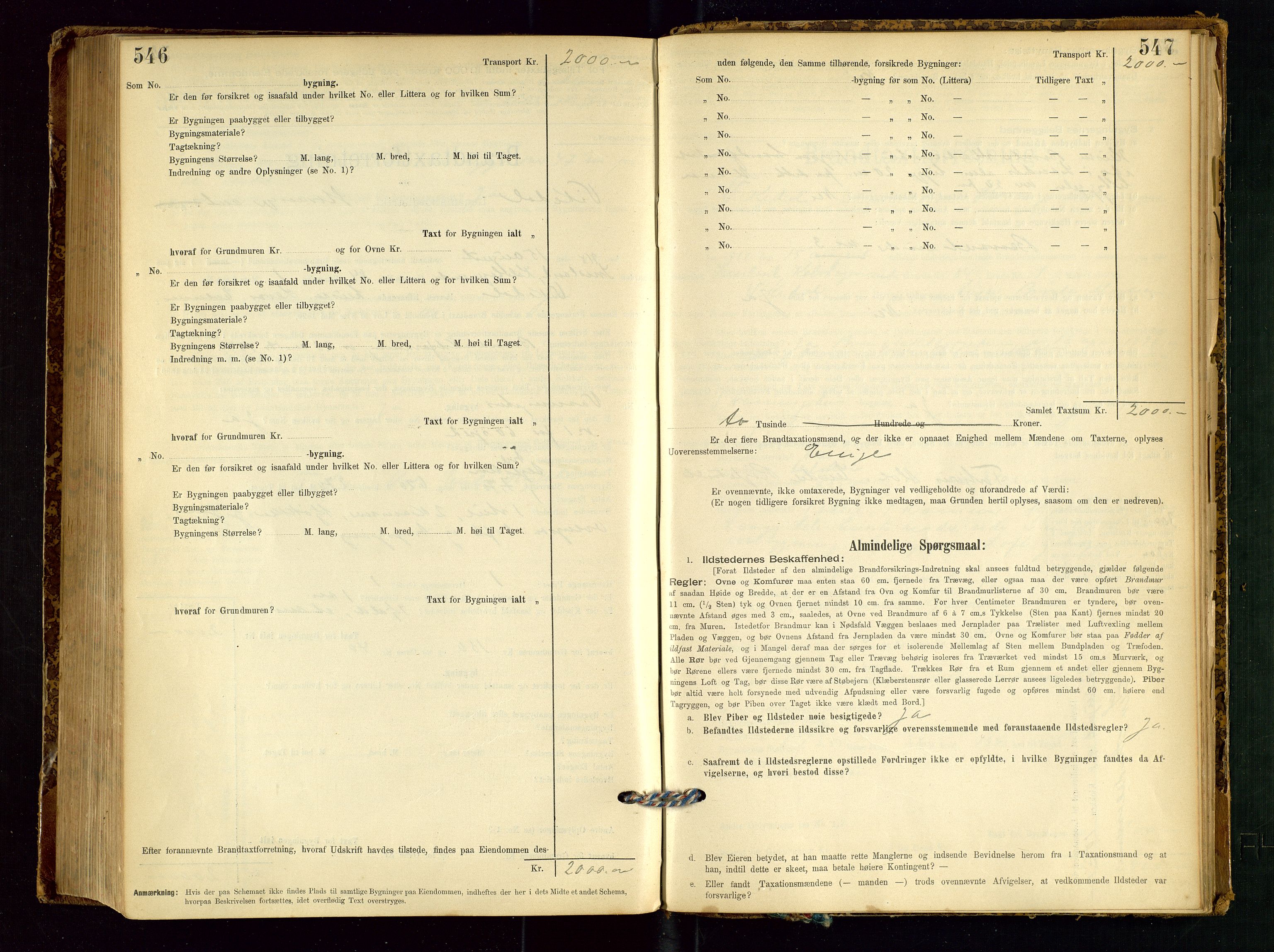 Vikedal lensmannskontor, AV/SAST-A-100179/Gob/L0004: Branntakstprotokoll, 1894-1952, s. 546-547