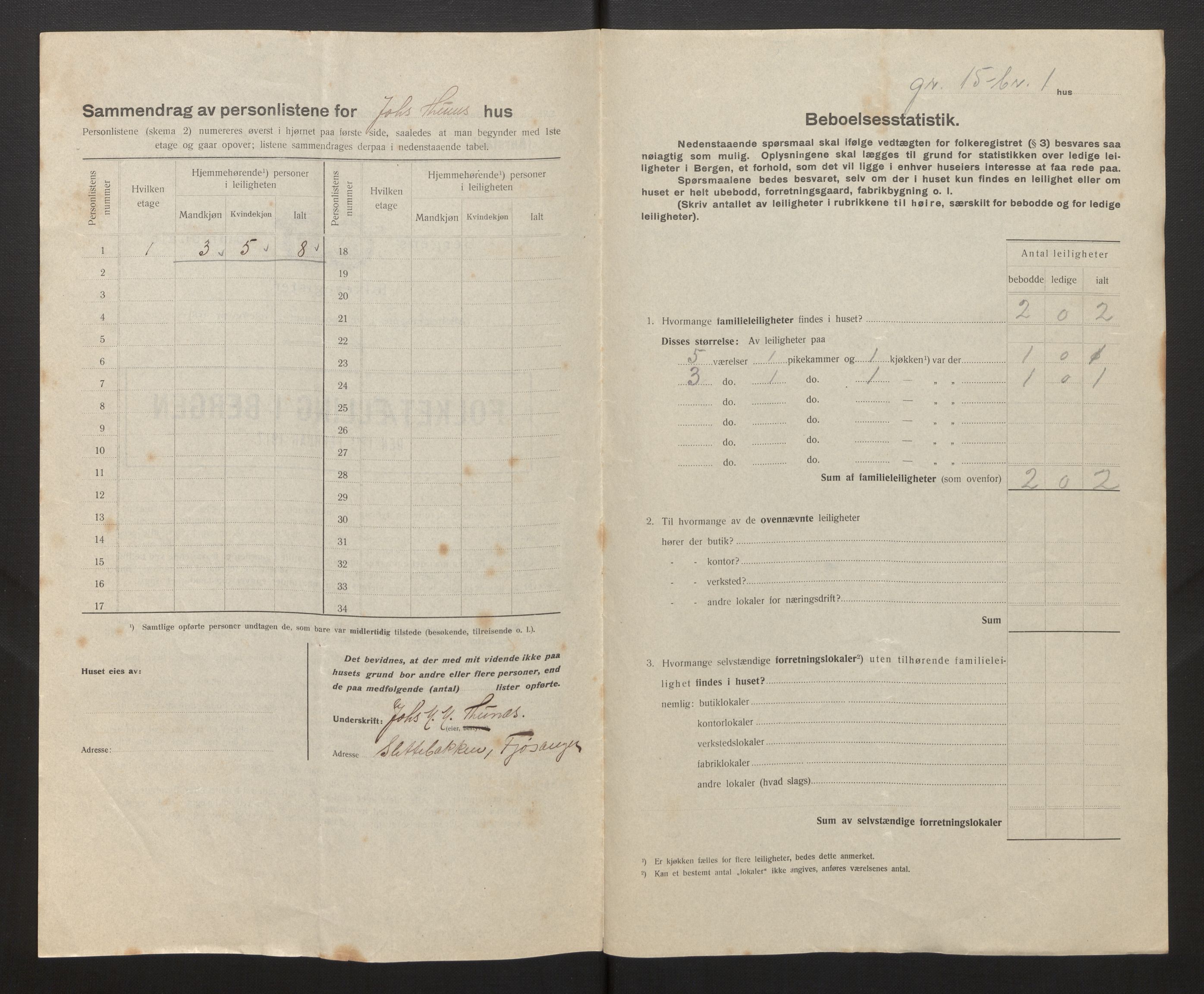 SAB, Kommunal folketelling 1917 for Bergen kjøpstad, 1917, s. 53213