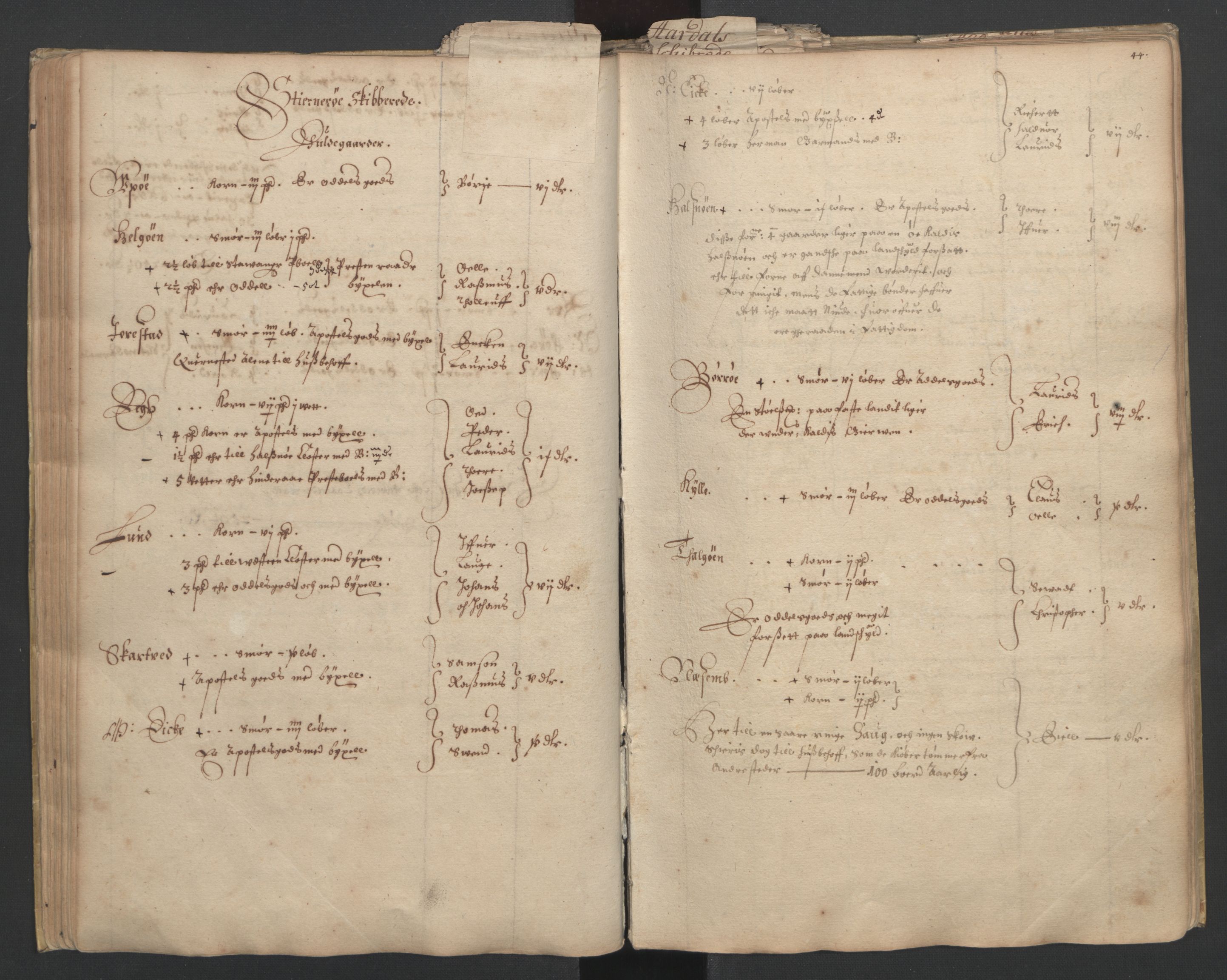Rentekammeret inntil 1814, Realistisk ordnet avdeling, AV/RA-EA-4070/L/L0023/0001: Stavanger lagdømme: / [A]: Alminnelig jordebok og skattemanntall (6 dalers kontribusjonsskatt), 1661, s. 43b-44a
