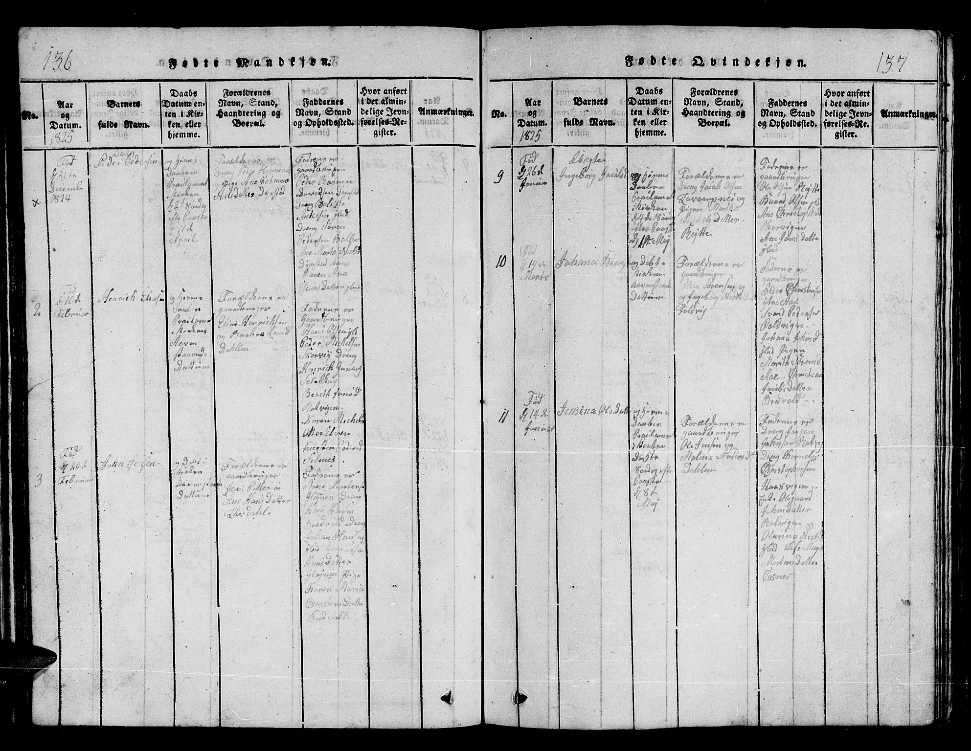 Ibestad sokneprestembete, AV/SATØ-S-0077/H/Ha/Hab/L0002klokker: Klokkerbok nr. 2, 1821-1833, s. 136-137