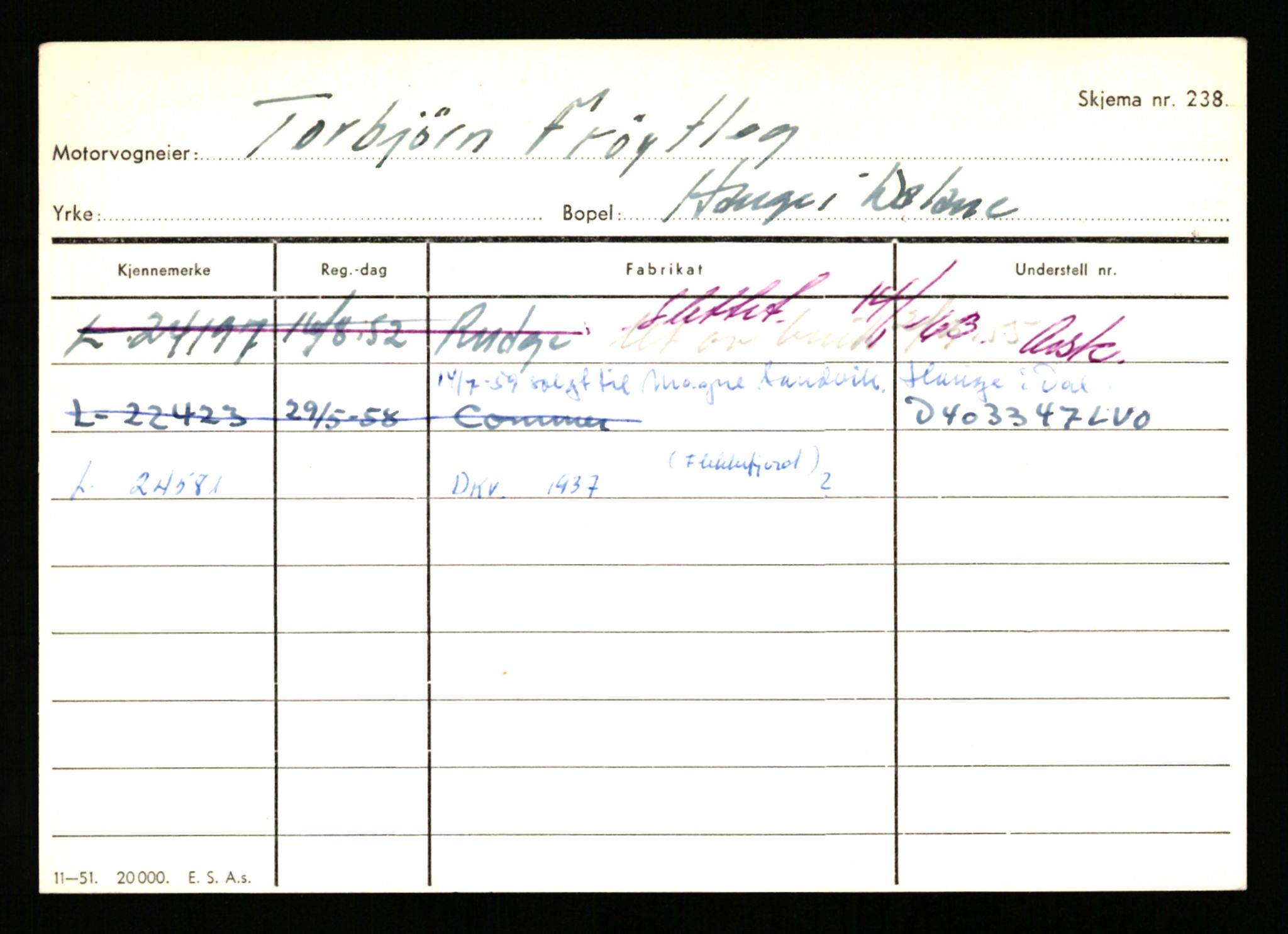 Stavanger trafikkstasjon, SAST/A-101942/0/H/L0009: Fjælberg - Fuglerud, 1930-1971, s. 2874