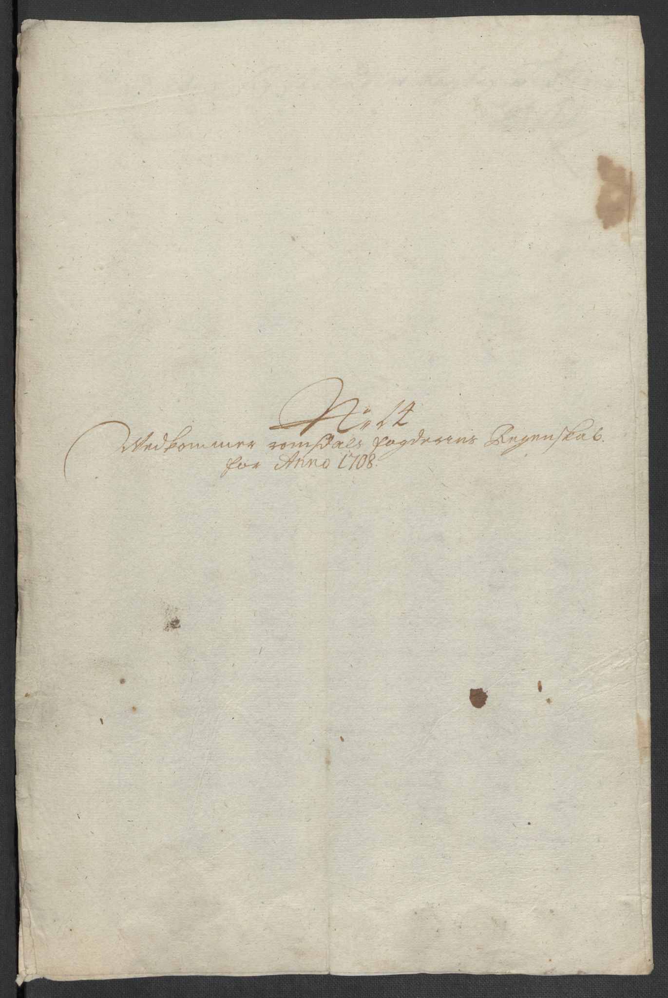 Rentekammeret inntil 1814, Reviderte regnskaper, Fogderegnskap, AV/RA-EA-4092/R55/L3658: Fogderegnskap Romsdal, 1707-1708, s. 300