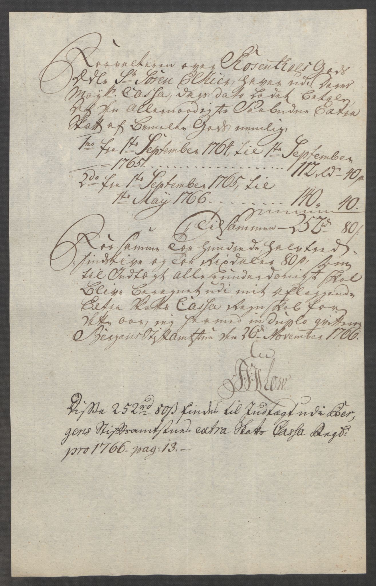 Rentekammeret inntil 1814, Reviderte regnskaper, Fogderegnskap, RA/EA-4092/R49/L3157: Ekstraskatten Rosendal Baroni, 1762-1772, s. 138