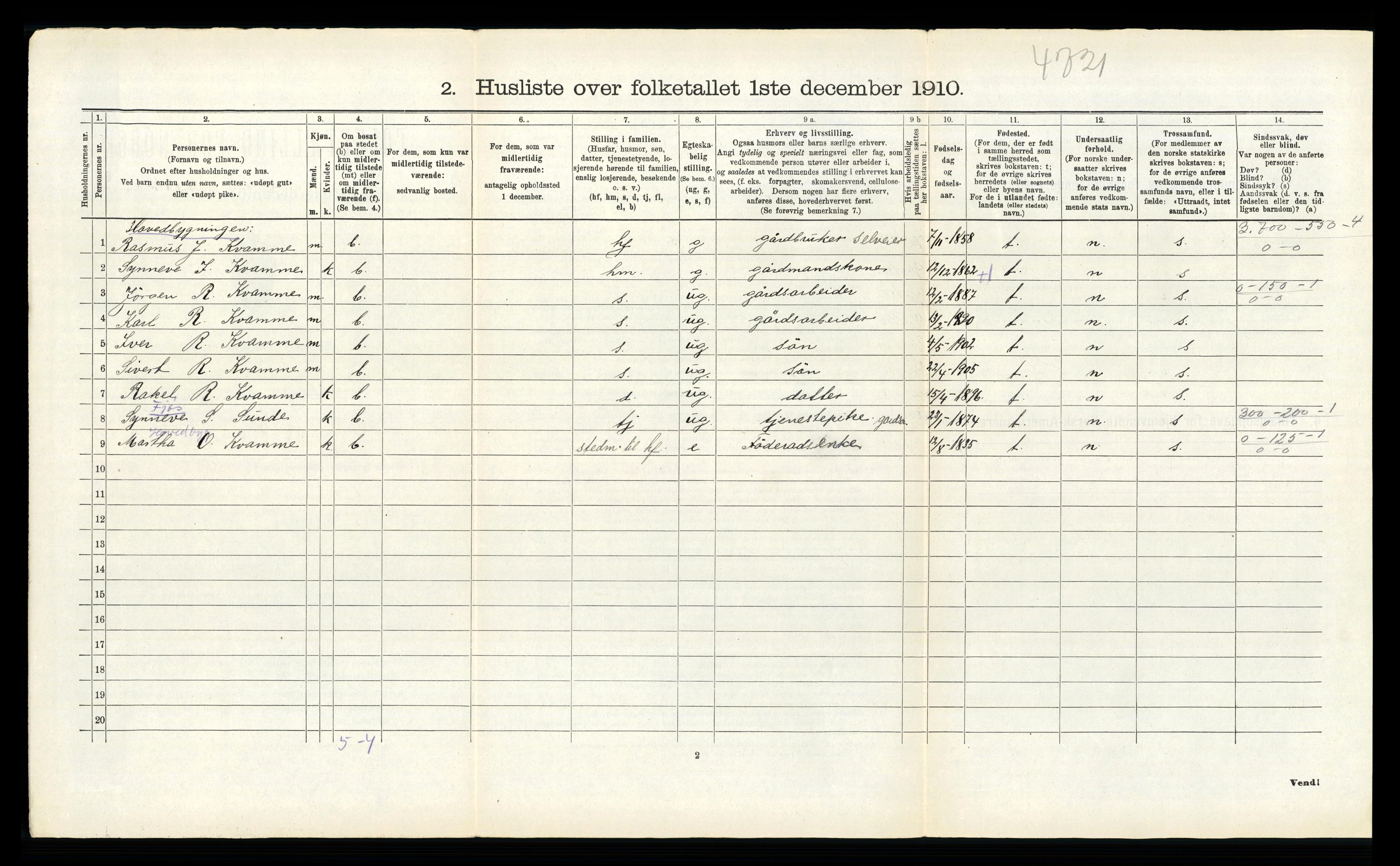 RA, Folketelling 1910 for 1447 Innvik herred, 1910, s. 579