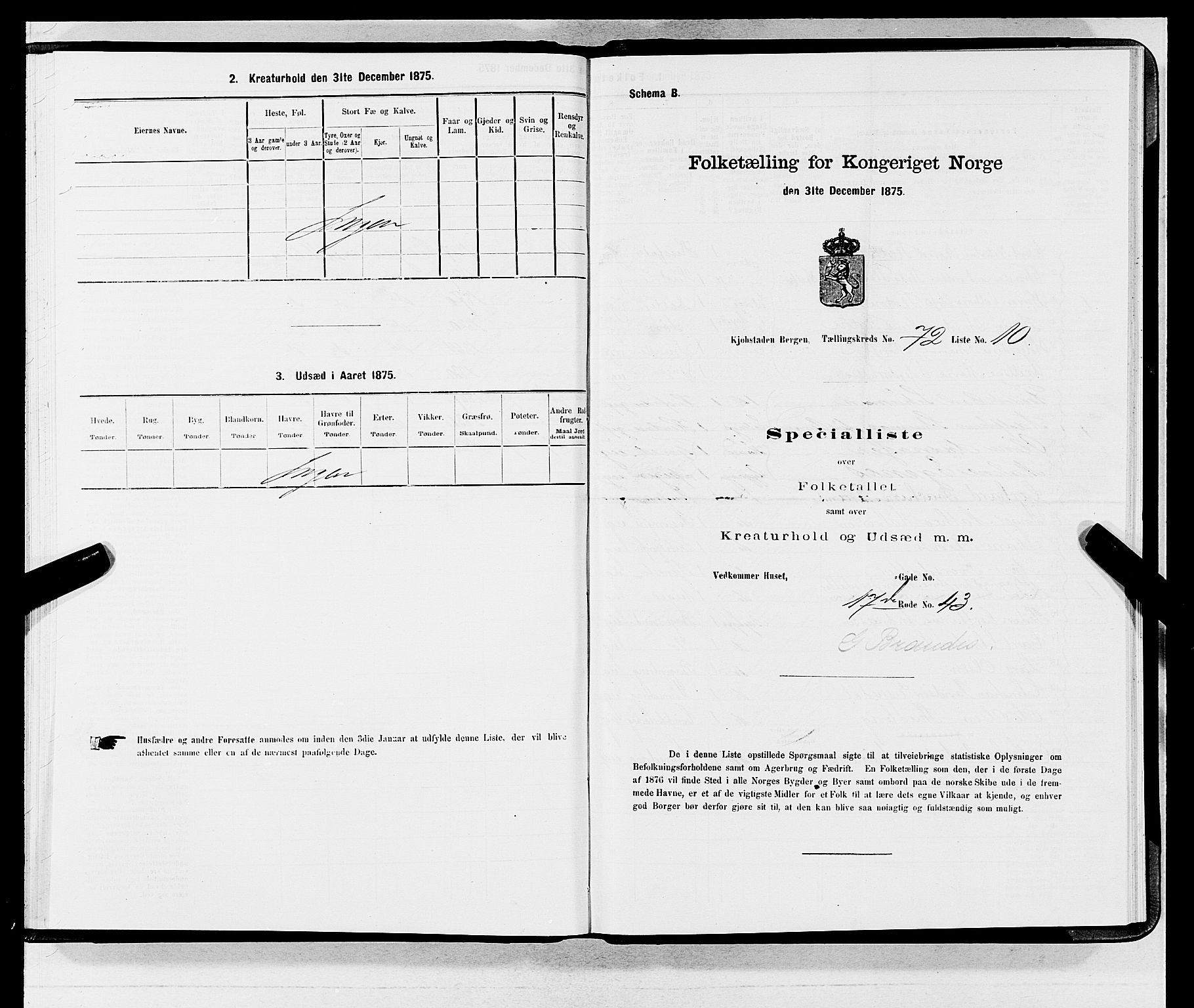 SAB, Folketelling 1875 for 1301 Bergen kjøpstad, 1875, s. 3839