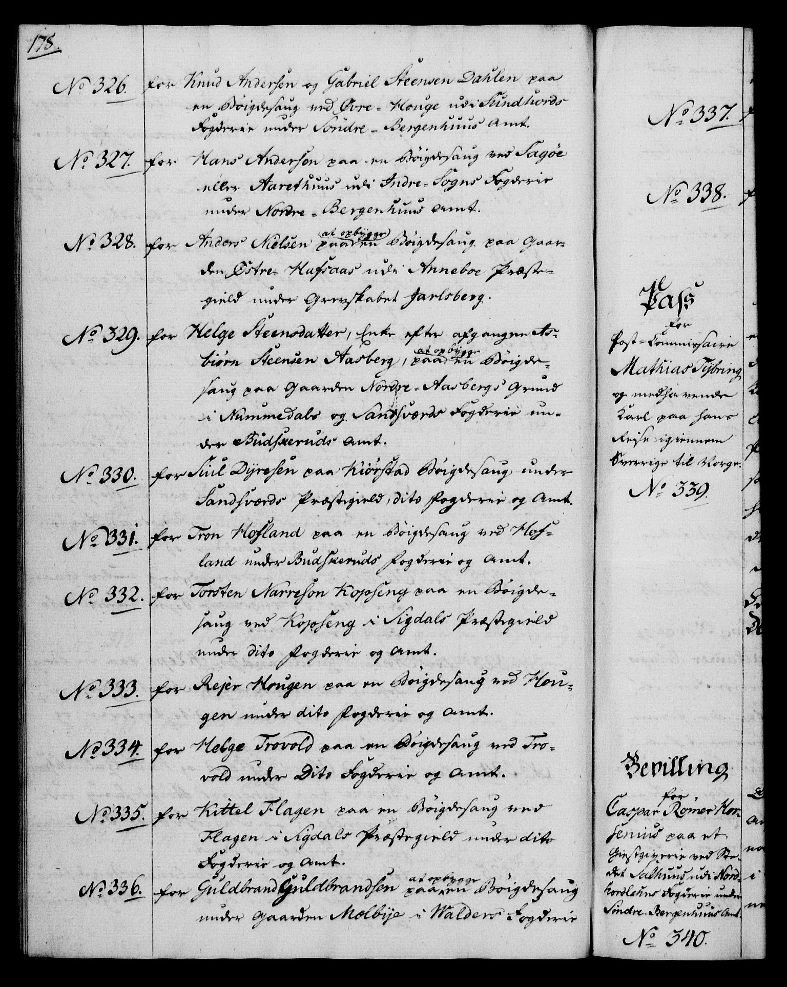 Rentekammeret, Kammerkanselliet, RA/EA-3111/G/Gg/Gga/L0012: Norsk ekspedisjonsprotokoll med register (merket RK 53.12), 1781-1783, s. 178