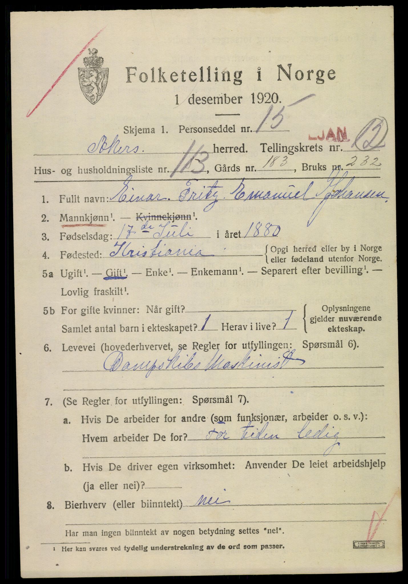 SAO, Folketelling 1920 for 0218 Aker herred, 1920, s. 76046