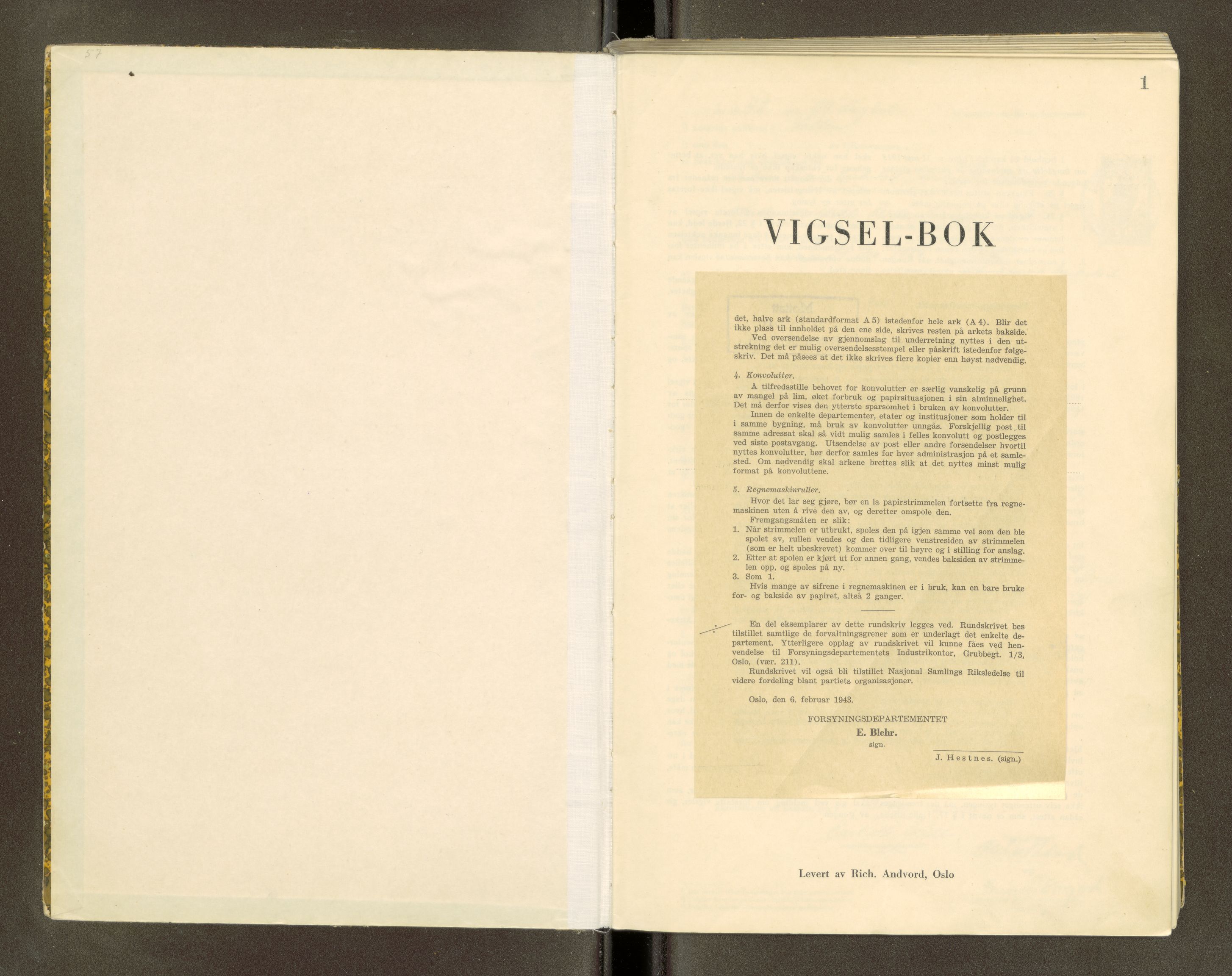 Salten sorenskriveri, SAT/A-4578/1/6/6D/L0003: Vigselsbok, 1942-1943