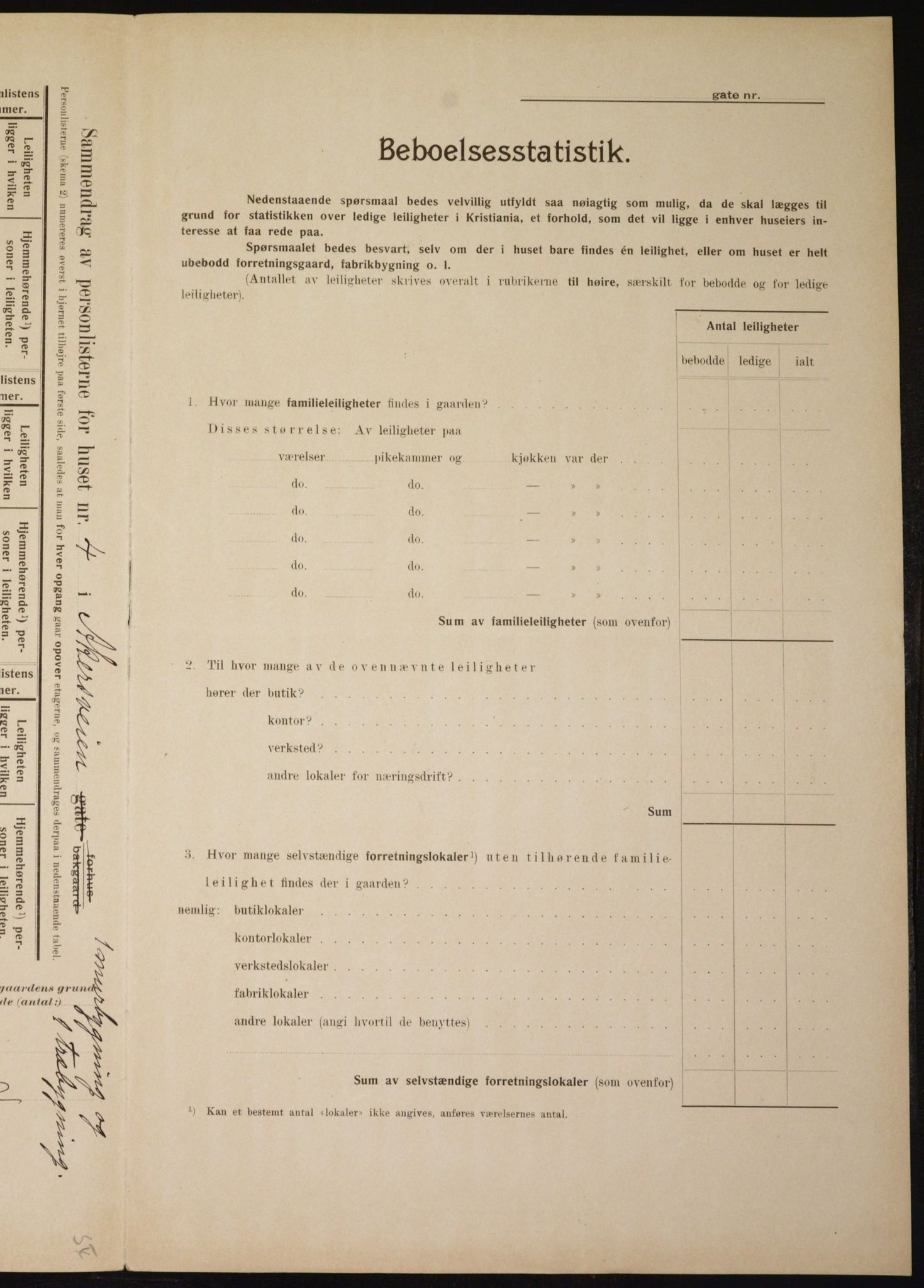 OBA, Kommunal folketelling 1.2.1910 for Kristiania, 1910, s. 757