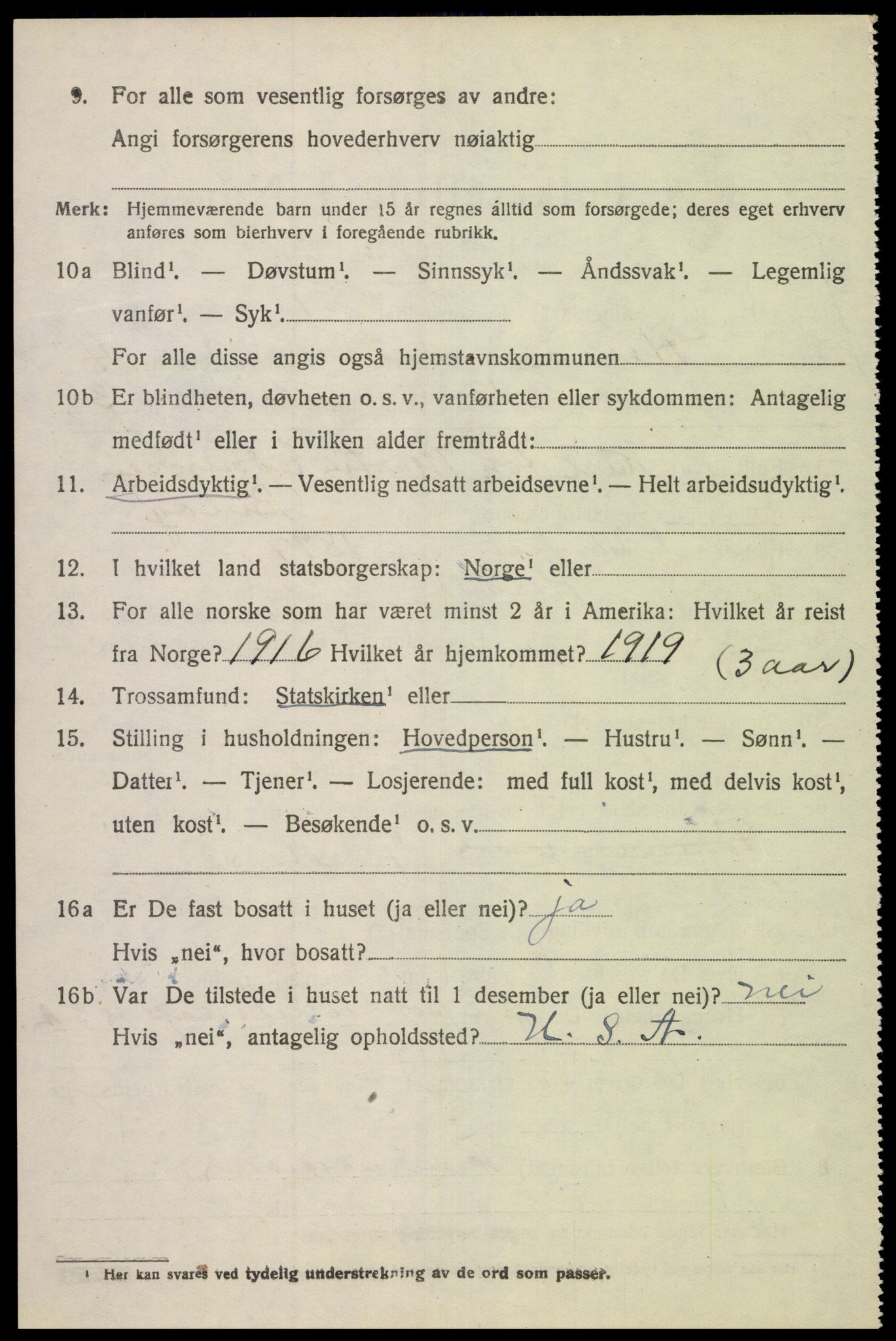 SAK, Folketelling 1920 for 1039 Herad herred, 1920, s. 1879