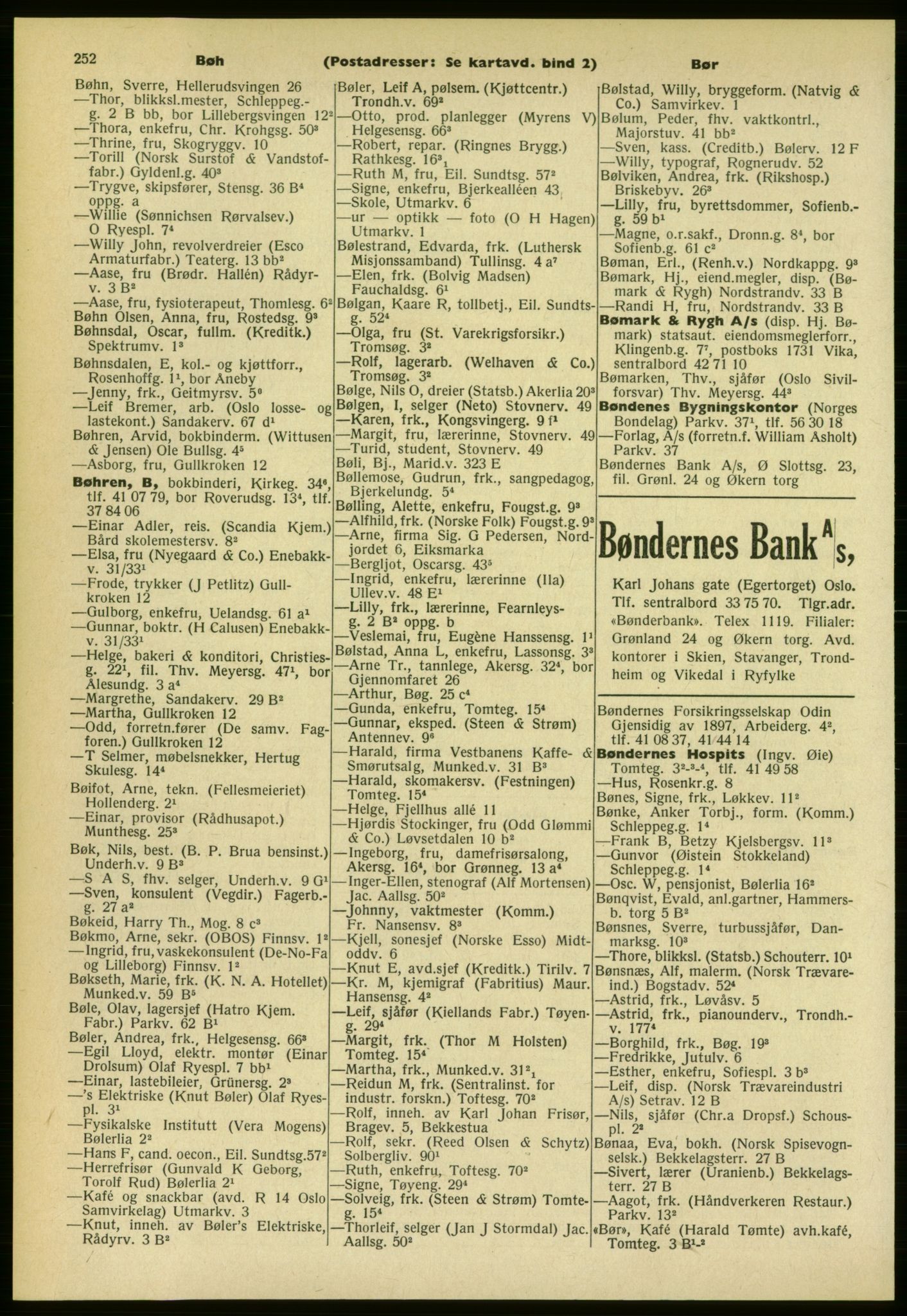 Kristiania/Oslo adressebok, PUBL/-, 1961-1962, s. 252