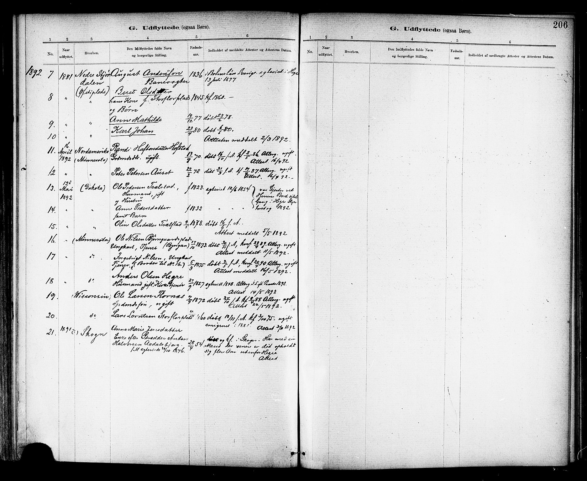 Ministerialprotokoller, klokkerbøker og fødselsregistre - Nord-Trøndelag, AV/SAT-A-1458/703/L0030: Ministerialbok nr. 703A03, 1880-1892, s. 206