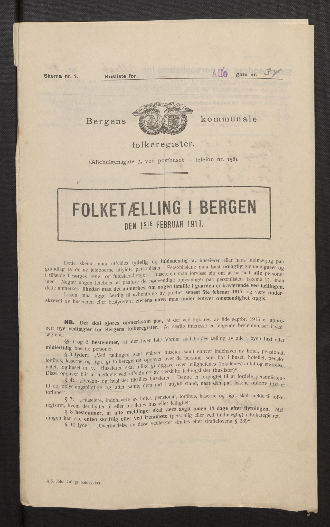 SAB, Kommunal folketelling 1917 for Bergen kjøpstad, 1917, s. 973