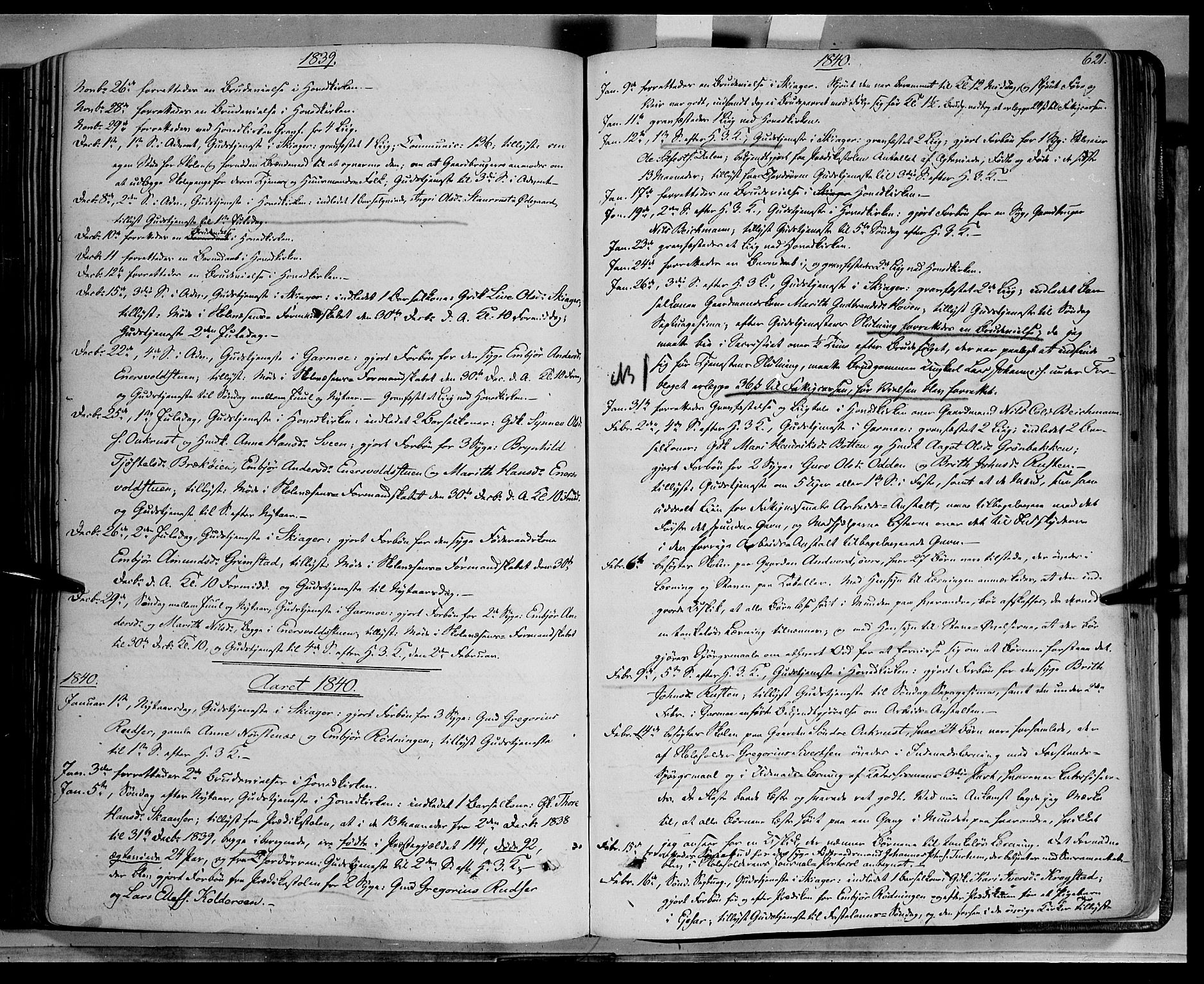 Lom prestekontor, AV/SAH-PREST-070/K/L0006: Ministerialbok nr. 6B, 1837-1863, s. 621