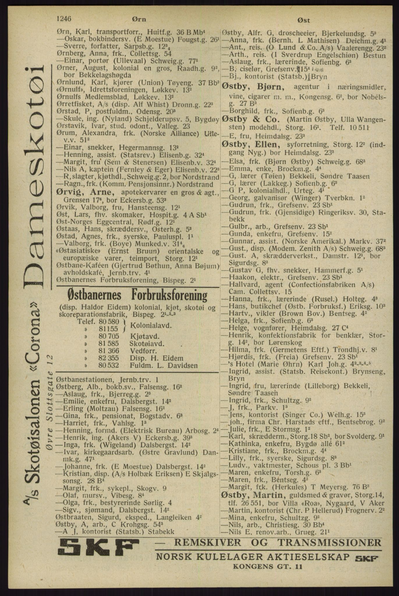 Kristiania/Oslo adressebok, PUBL/-, 1929, s. 1246