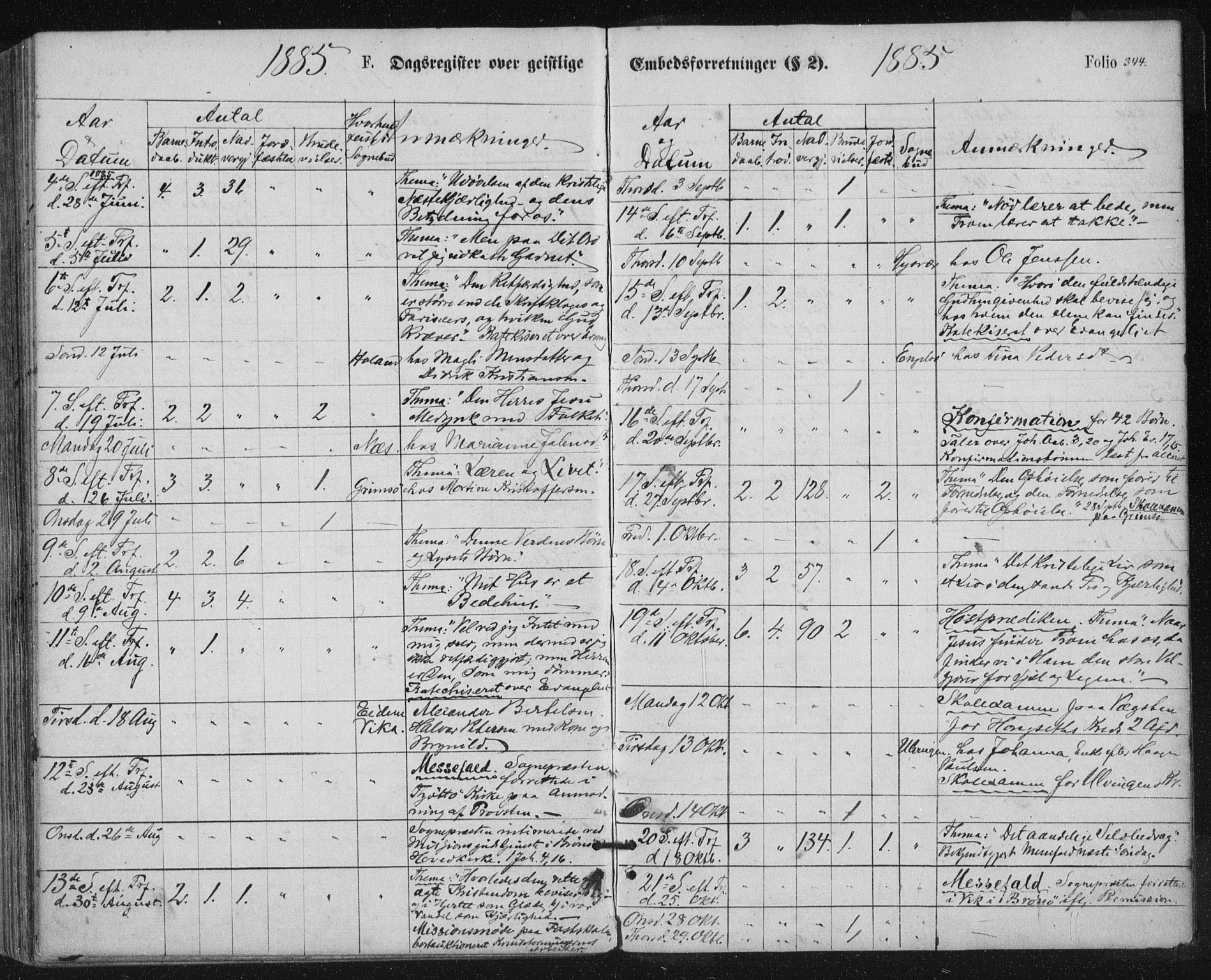 Ministerialprotokoller, klokkerbøker og fødselsregistre - Nordland, SAT/A-1459/816/L0241: Ministerialbok nr. 816A07, 1870-1885, s. 344