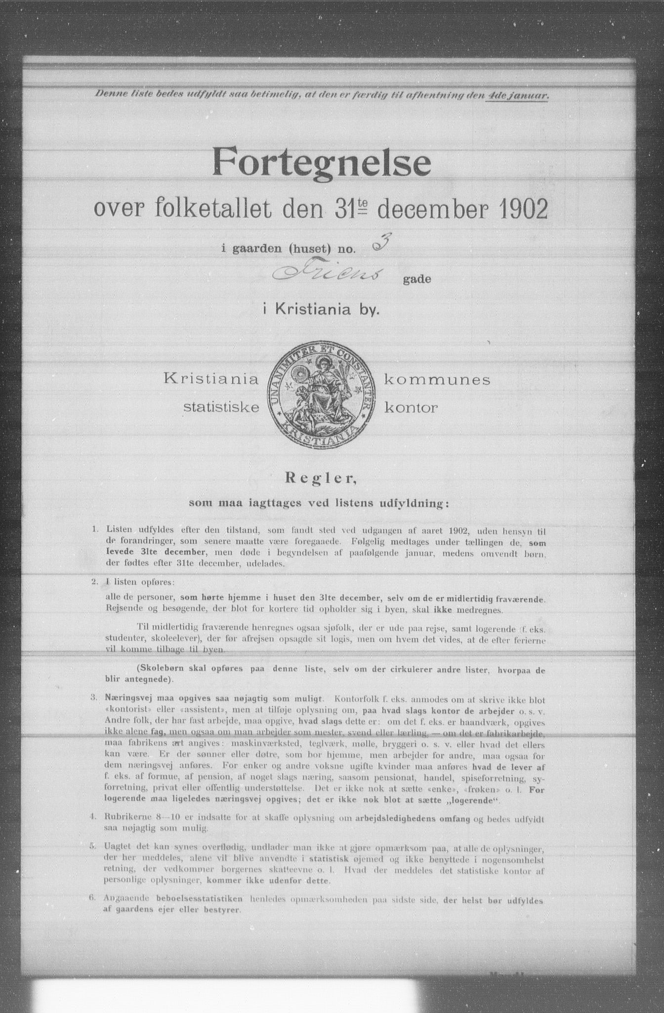 OBA, Kommunal folketelling 31.12.1902 for Kristiania kjøpstad, 1902, s. 5181