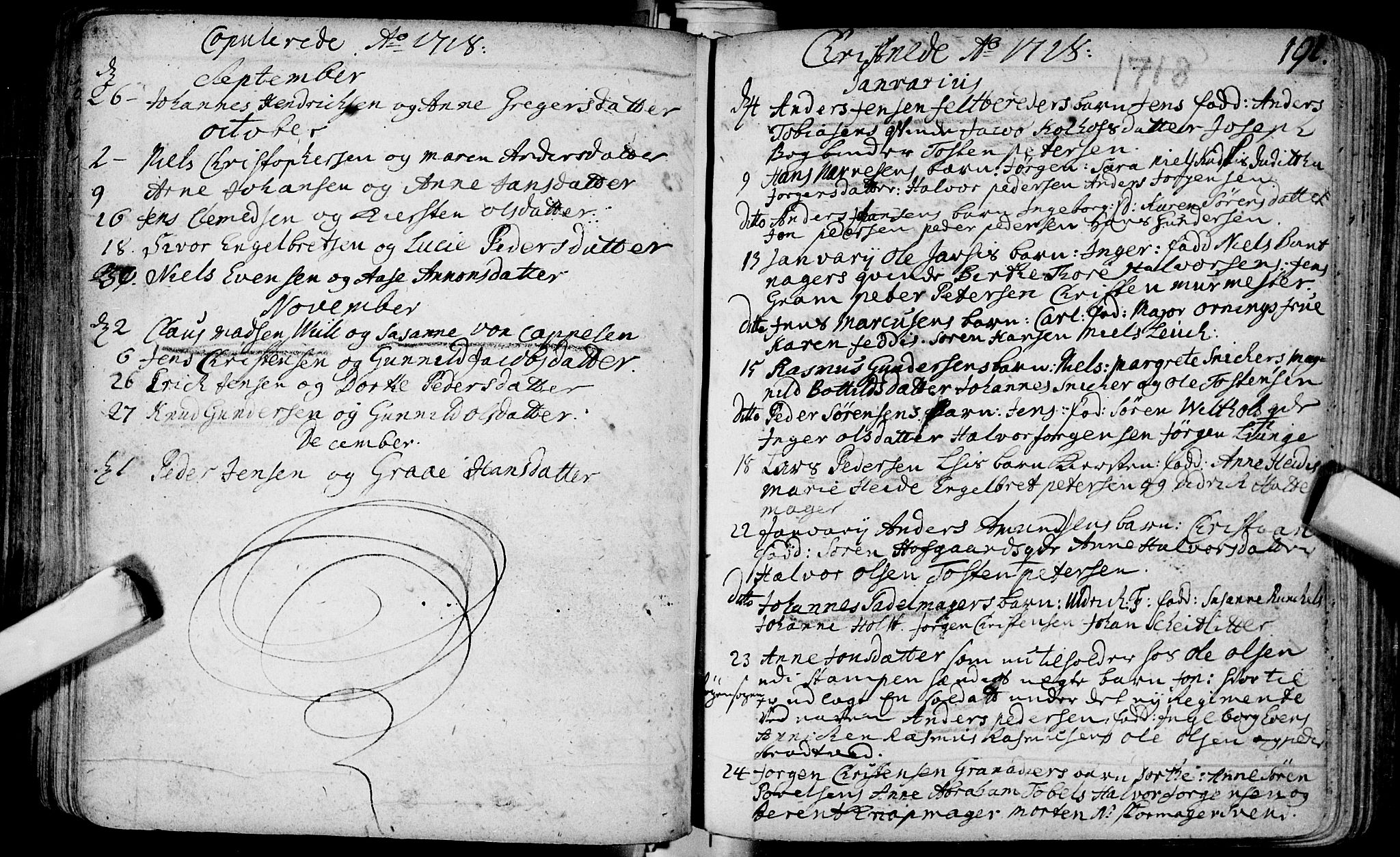 Bragernes kirkebøker, AV/SAKO-A-6/F/Fa/L0003: Ministerialbok nr. I 3, 1706-1734, s. 191