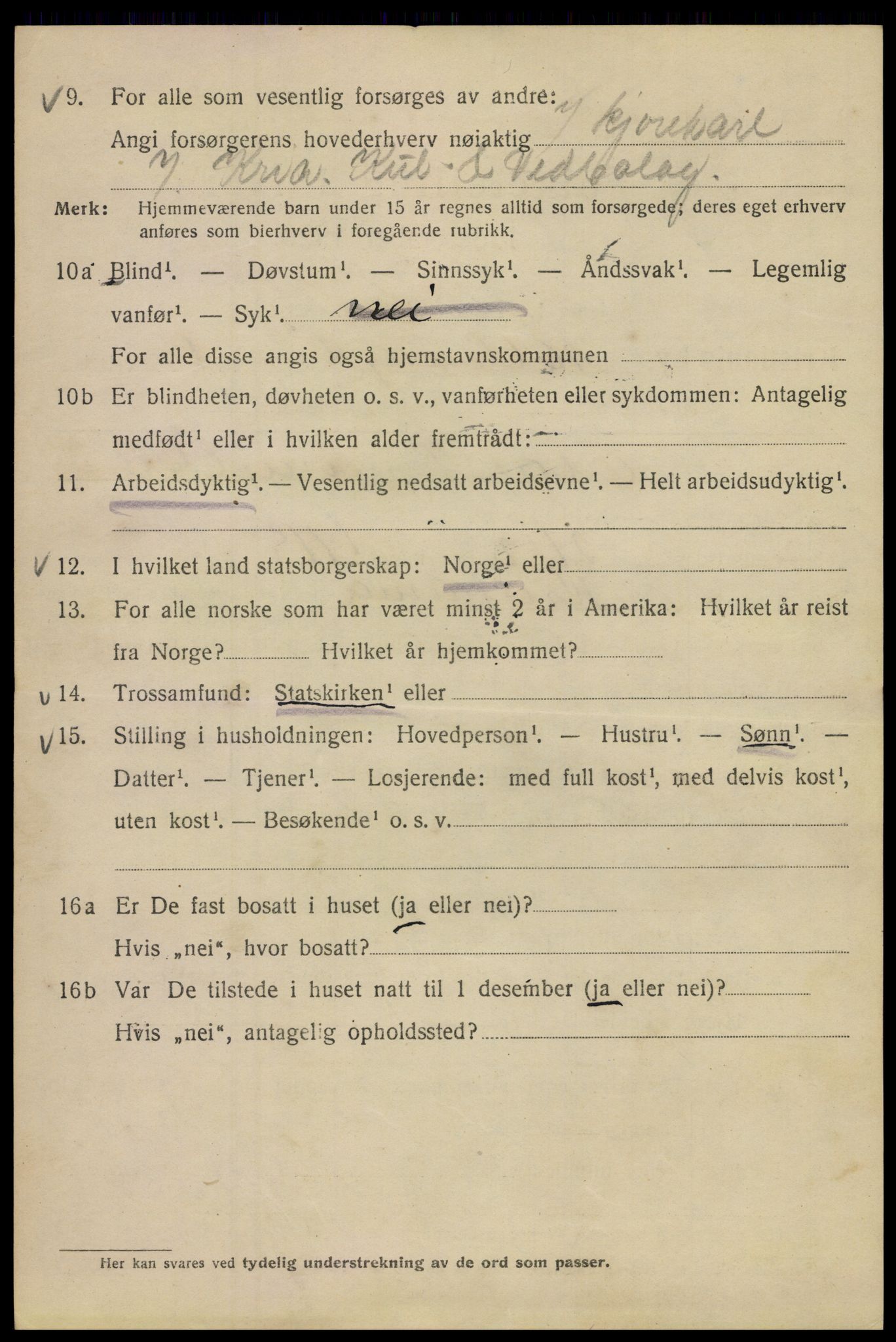 SAO, Folketelling 1920 for 0301 Kristiania kjøpstad, 1920, s. 394016