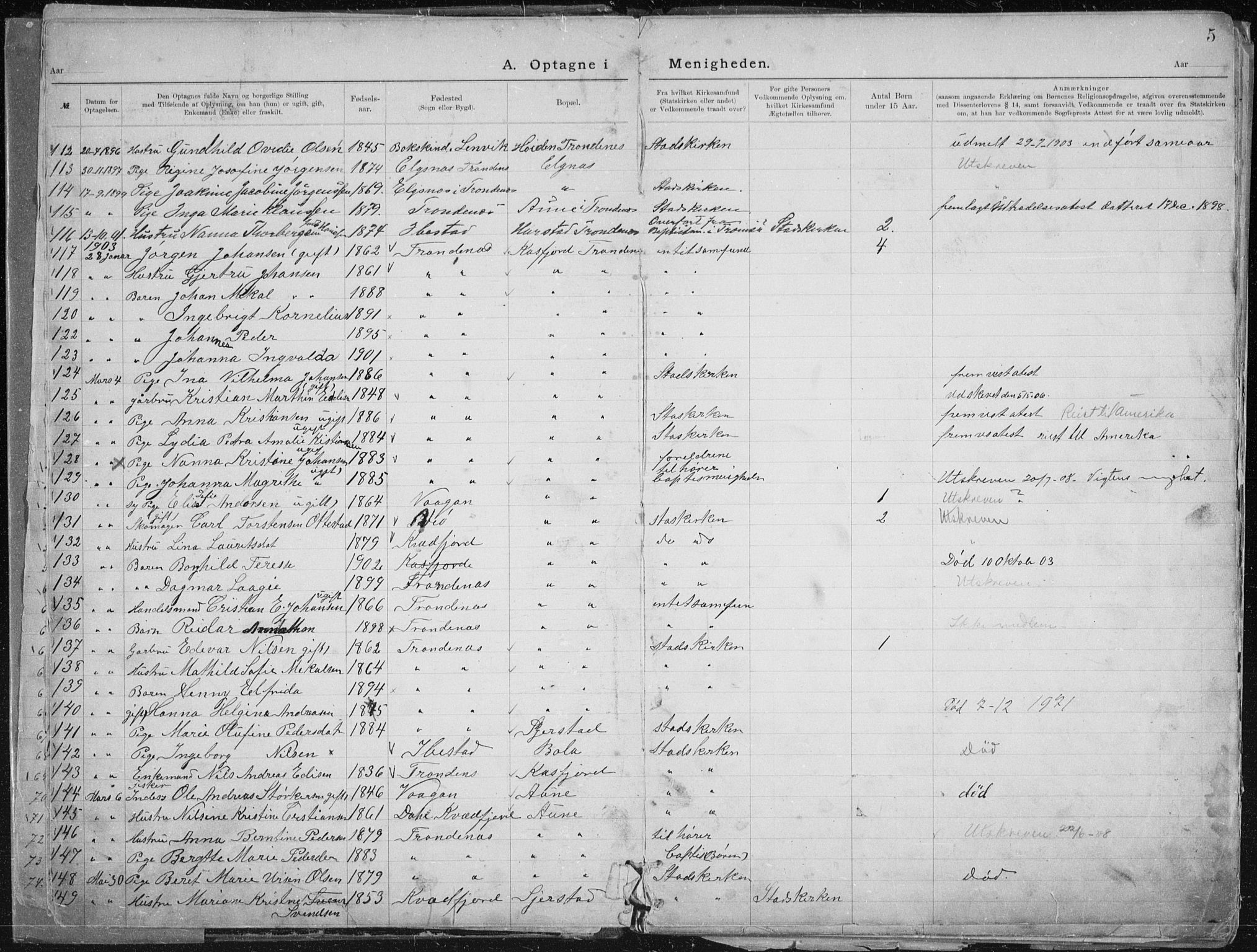 Aune baptistmenighet, AV/SATØ-P-0182/F/L0006DP: Dissenterprotokoll nr. 6, 1887-1939, s. 5