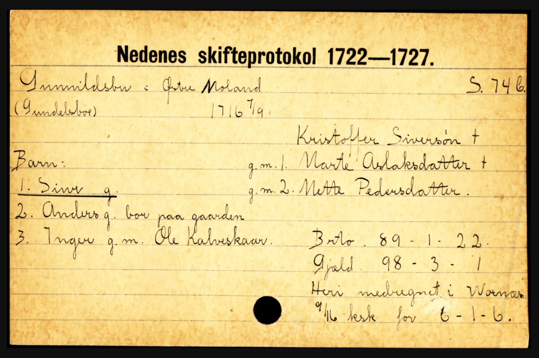 Nedenes sorenskriveri før 1824, AV/SAK-1221-0007/H, s. 10473