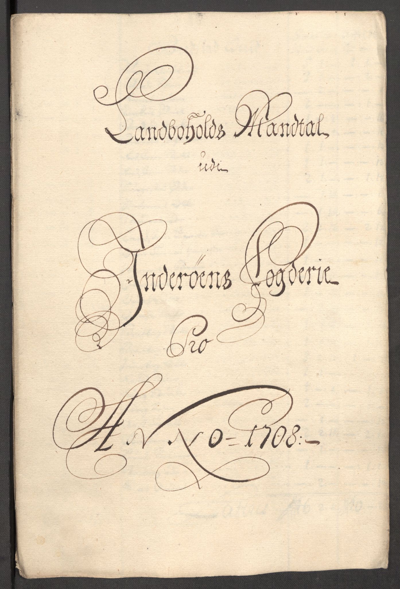 Rentekammeret inntil 1814, Reviderte regnskaper, Fogderegnskap, RA/EA-4092/R63/L4316: Fogderegnskap Inderøy, 1708, s. 154