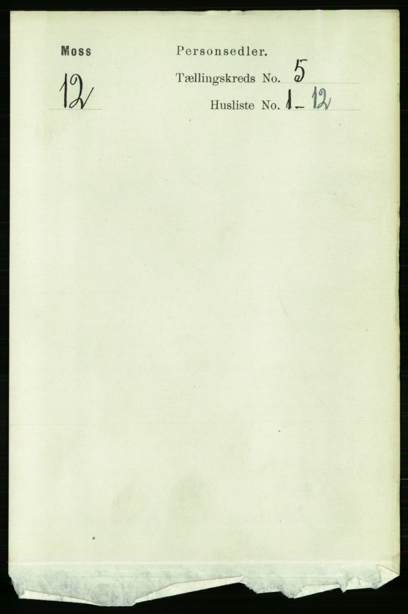RA, Folketelling 1891 for 0104 Moss kjøpstad, 1891, s. 3045