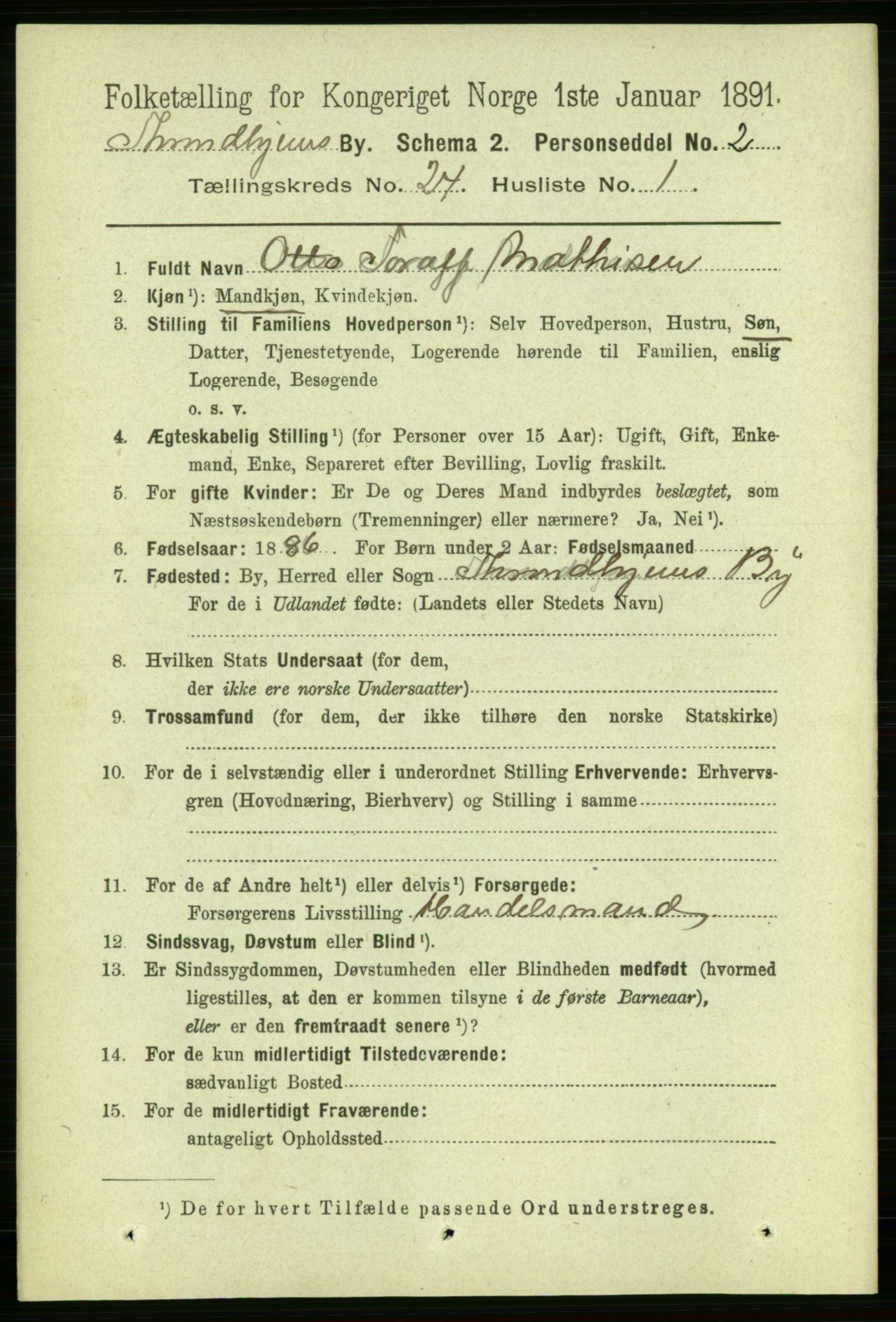 RA, Folketelling 1891 for 1601 Trondheim kjøpstad, 1891, s. 17947