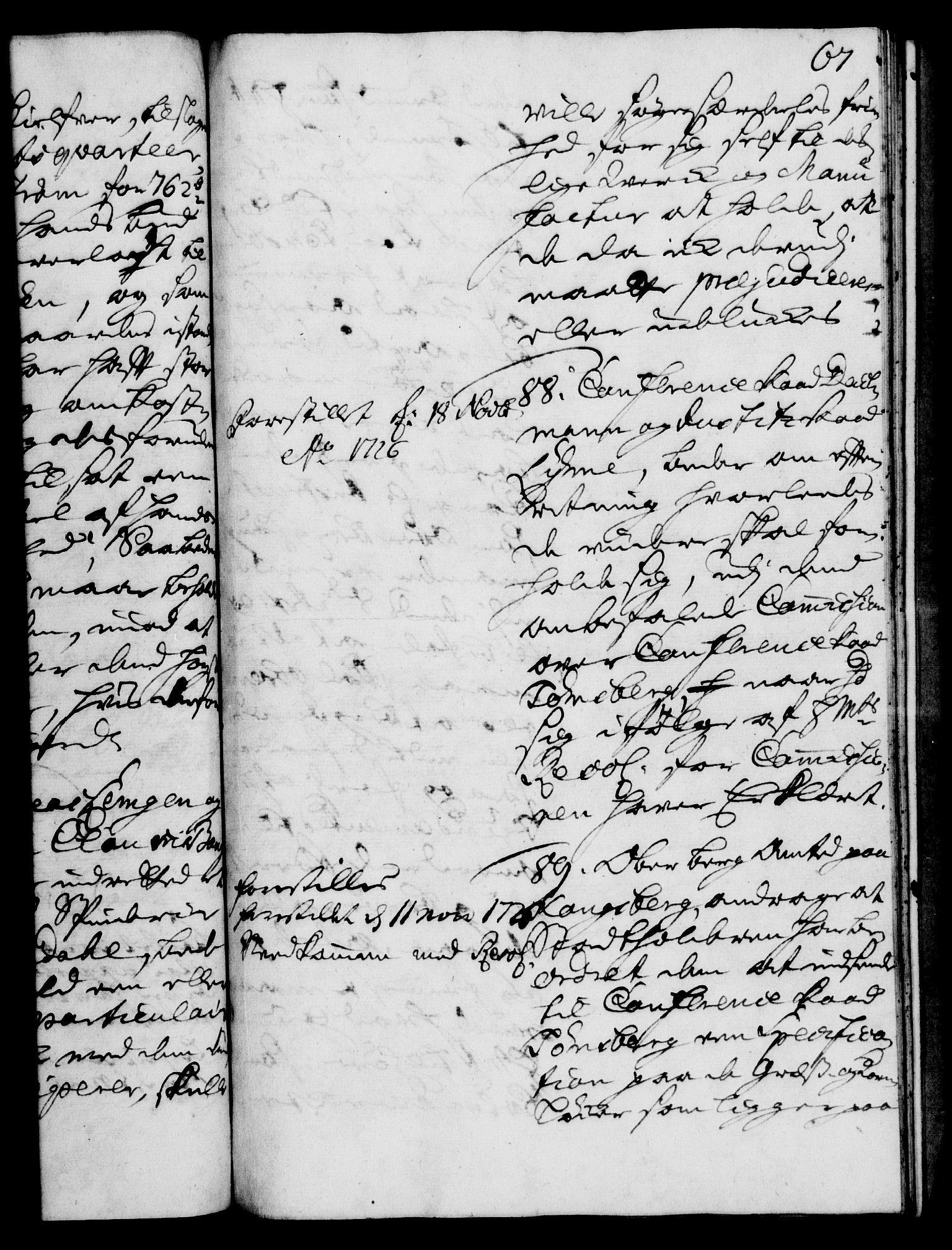 Rentekammeret, Kammerkanselliet, RA/EA-3111/G/Gh/Gha/L0009: Norsk ekstraktmemorialprotokoll (merket RK 53.54), 1726-1728, s. 67
