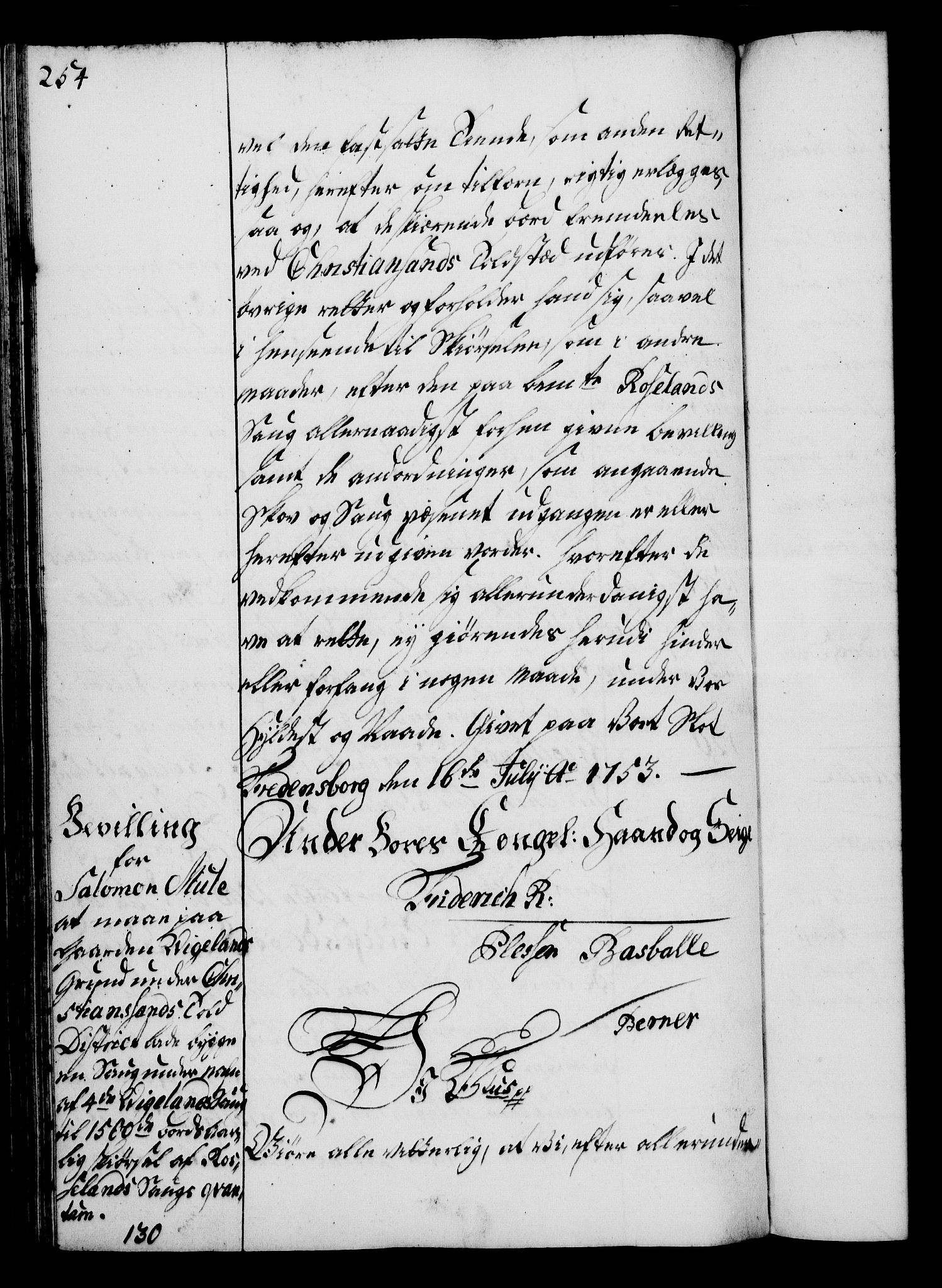 Rentekammeret, Kammerkanselliet, RA/EA-3111/G/Gg/Gga/L0006: Norsk ekspedisjonsprotokoll med register (merket RK 53.6), 1749-1759, s. 254