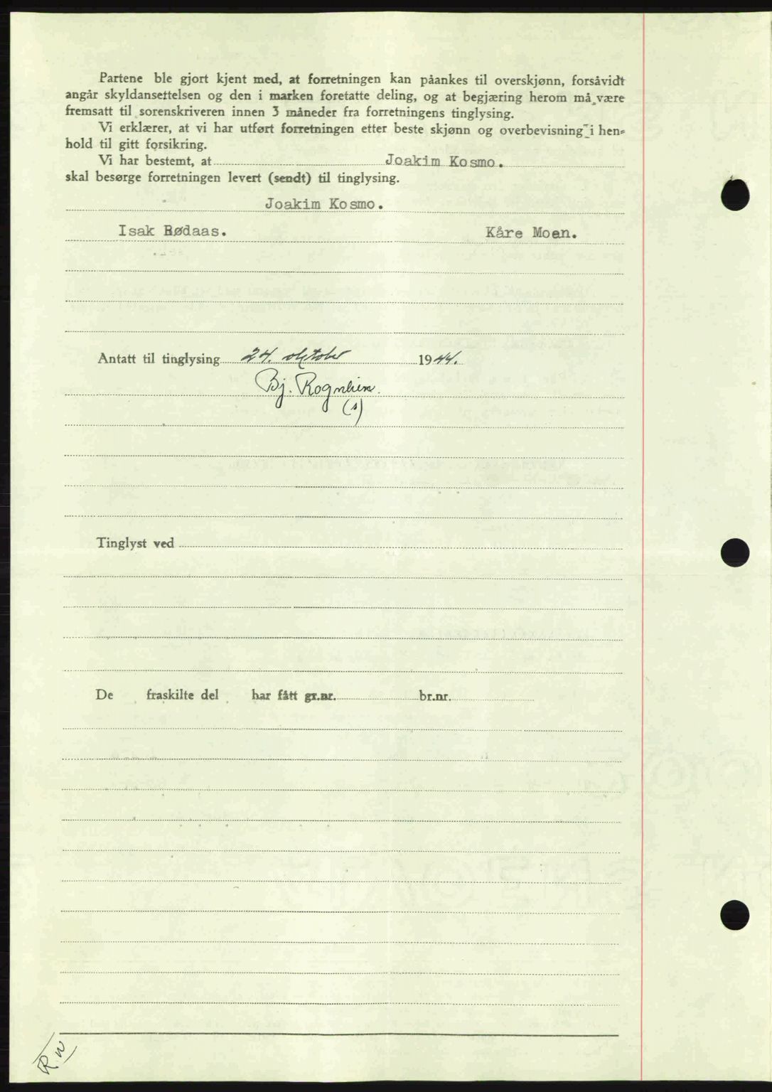 Salten sorenskriveri, SAT/A-4578/1/2/2C: Pantebok nr. A14-15, 1943-1945, Dagboknr: 2336/1944