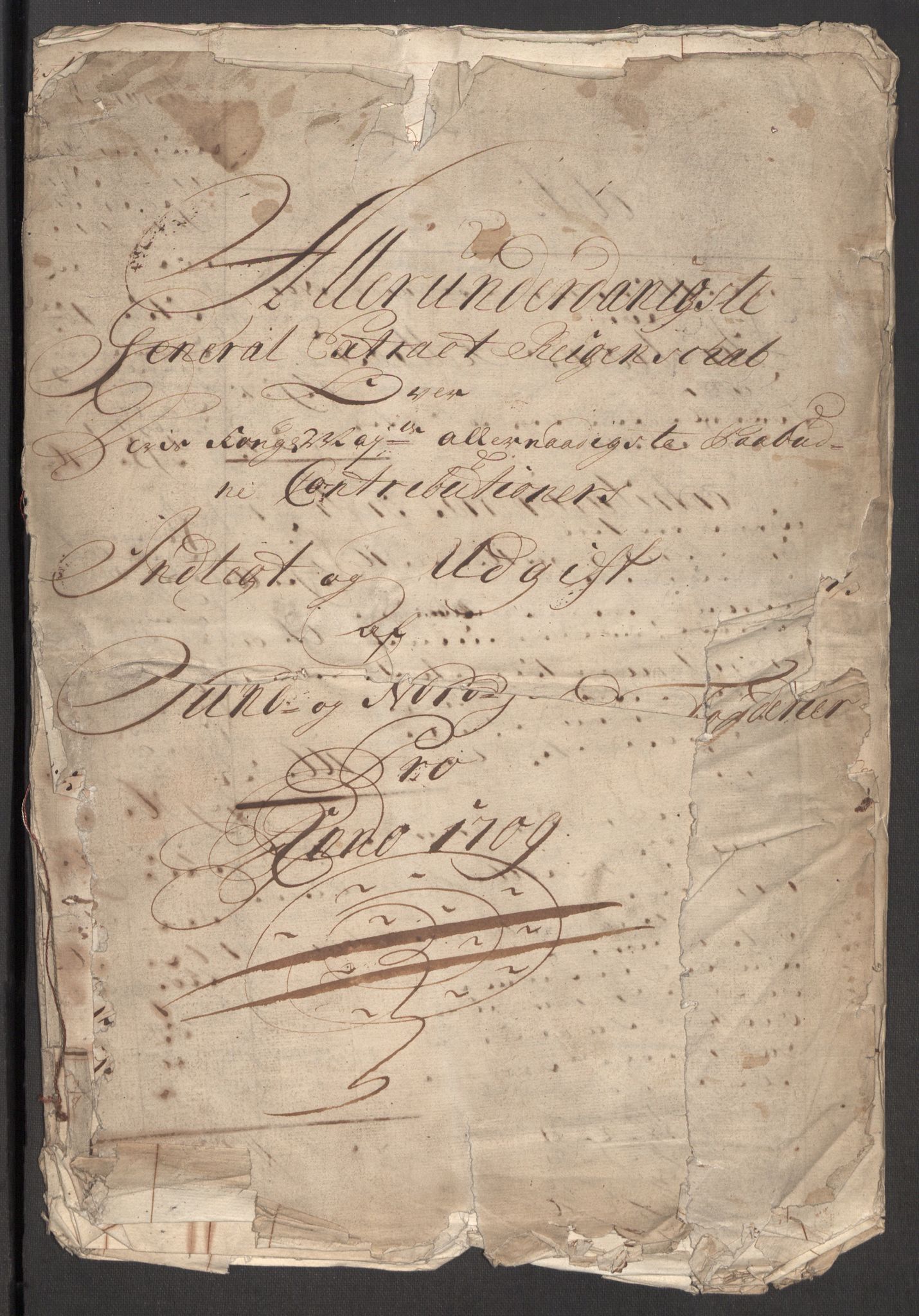 Rentekammeret inntil 1814, Reviderte regnskaper, Fogderegnskap, AV/RA-EA-4092/R53/L3432: Fogderegnskap Sunn- og Nordfjord, 1709, s. 4