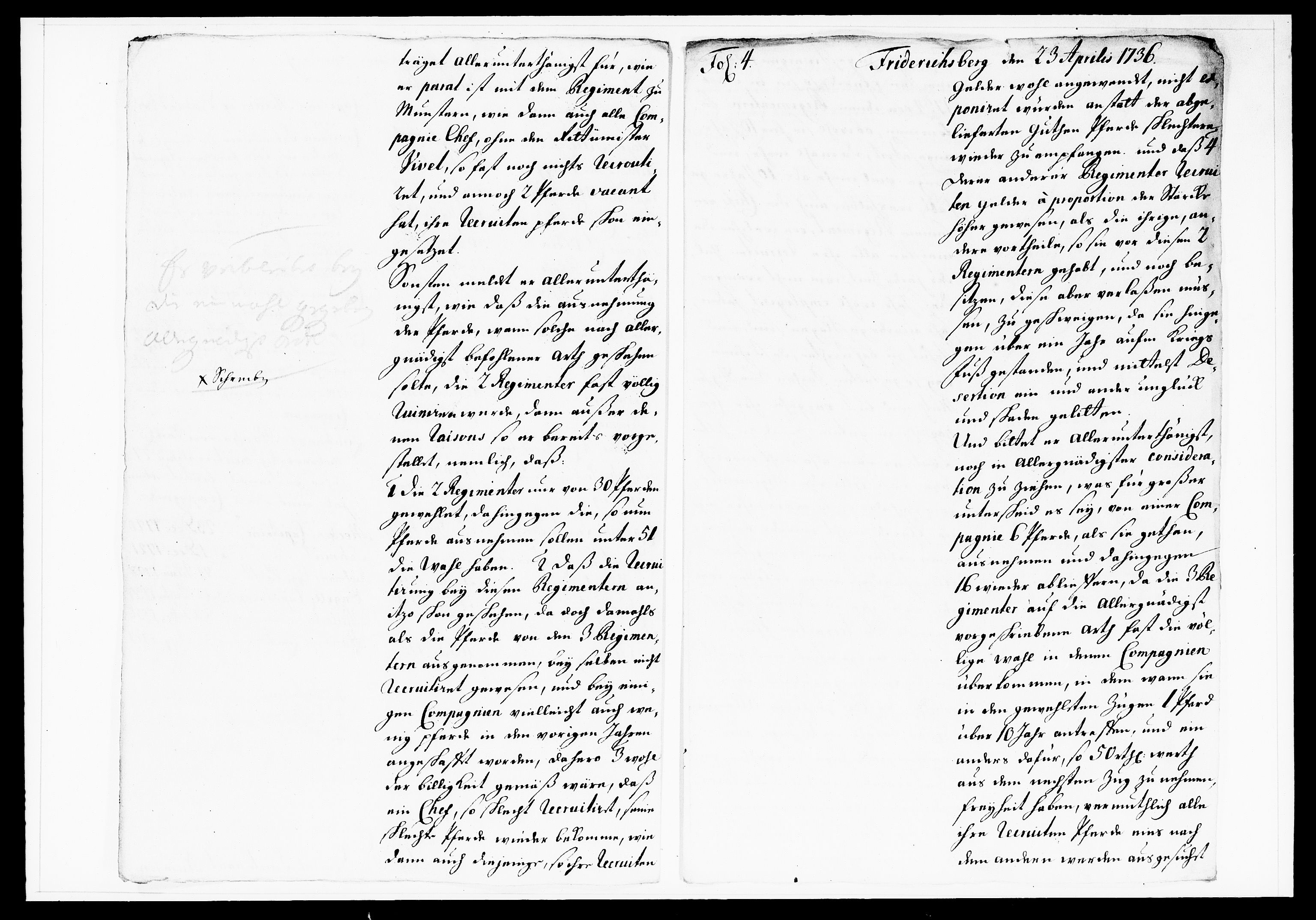 Krigskollegiet, Krigskancelliet, DRA/A-0006/-/1130-1137: Refererede sager, 1736, s. 156