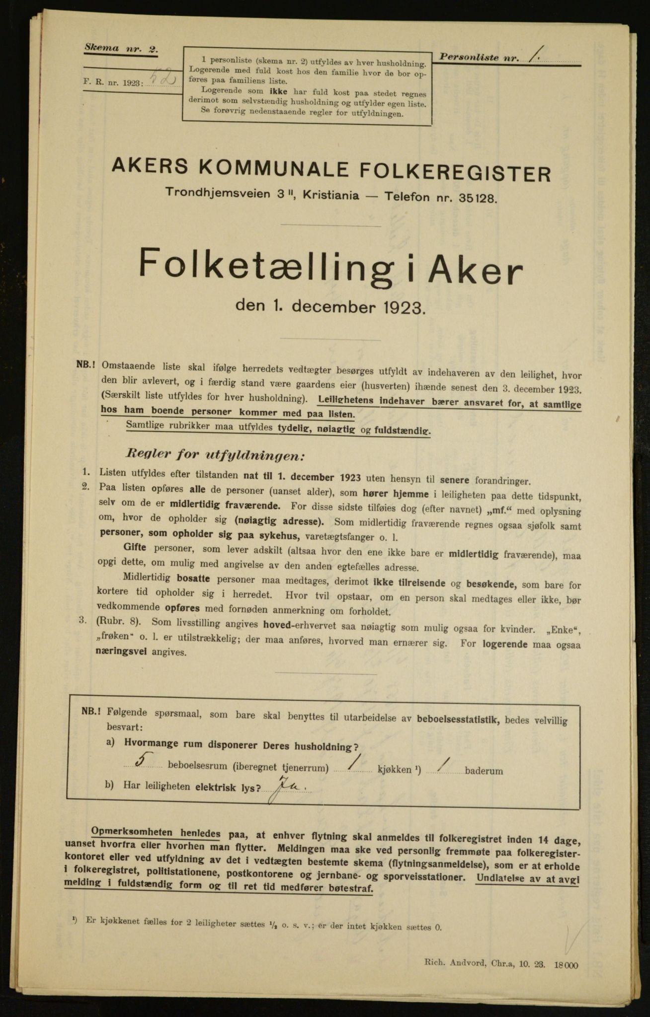 , Kommunal folketelling 1.12.1923 for Aker, 1923, s. 7762